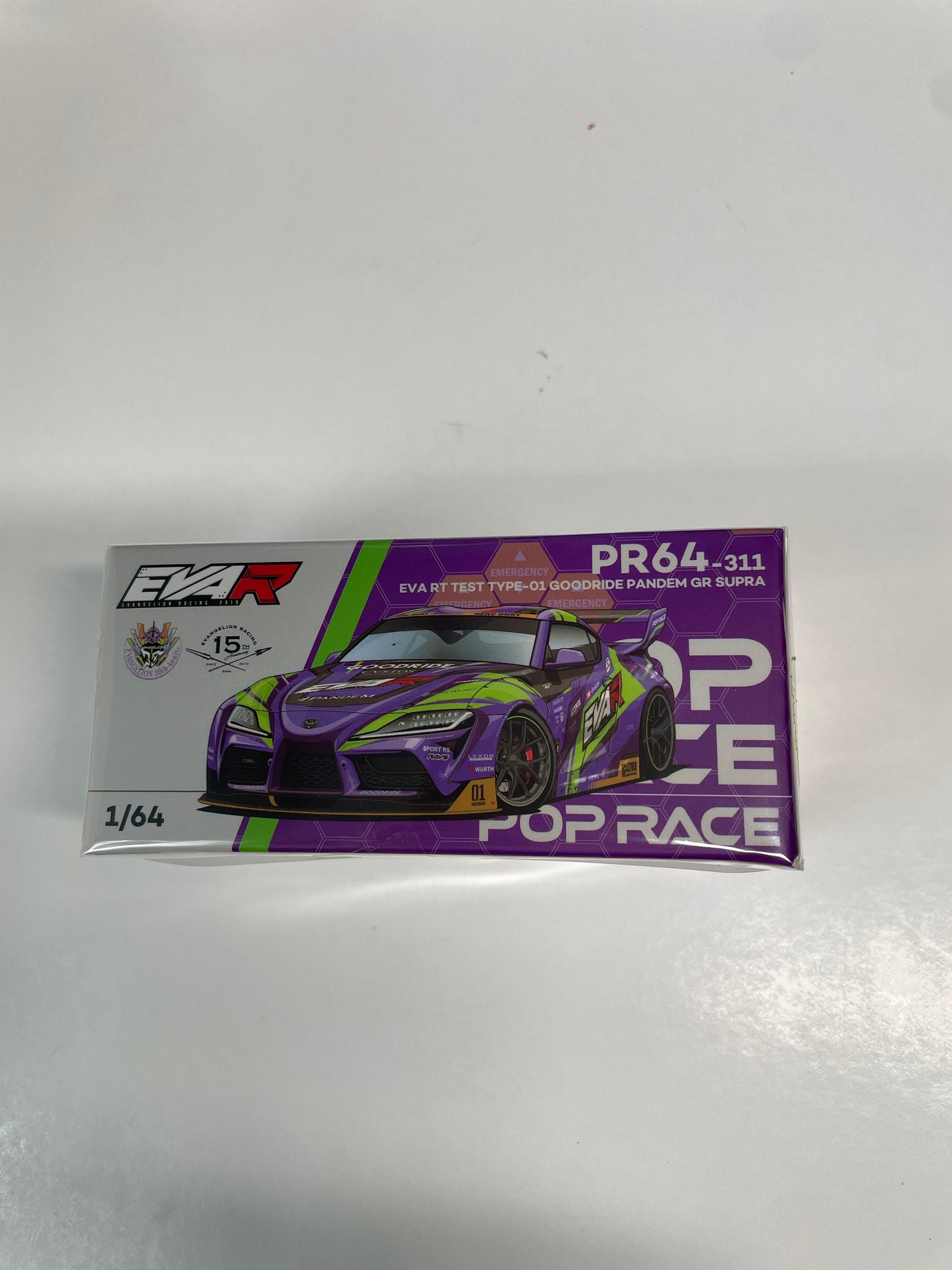 Pop Race 1/64 EVA RT Test Type-01 Goodride Pandem GR Toyota Supra Purple - PR64-0311