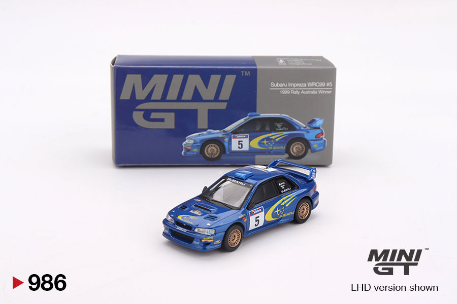 Mini GT 1/64 Subaru Impreza WRC98 #3 1998 Rally Monte-Carlo 3rd Place Blue - MGT00975
