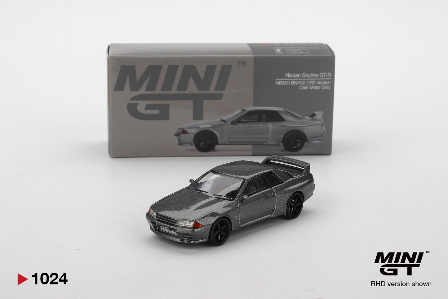 Mini GT 1/64 Nissan Skyline GT-R NISMO BNR32 CRS Version Dark Metal Gray - MGT01024