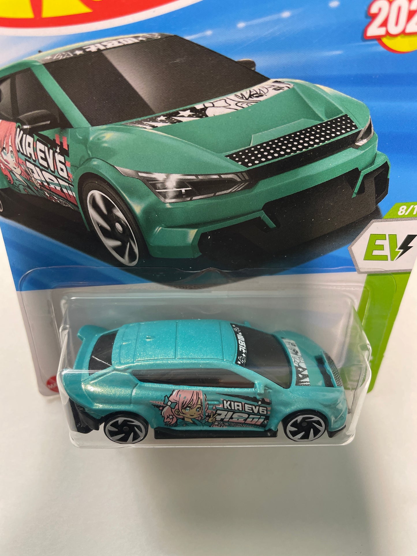 Hot Wheels 1/64 Custom Kia EV6 Teal