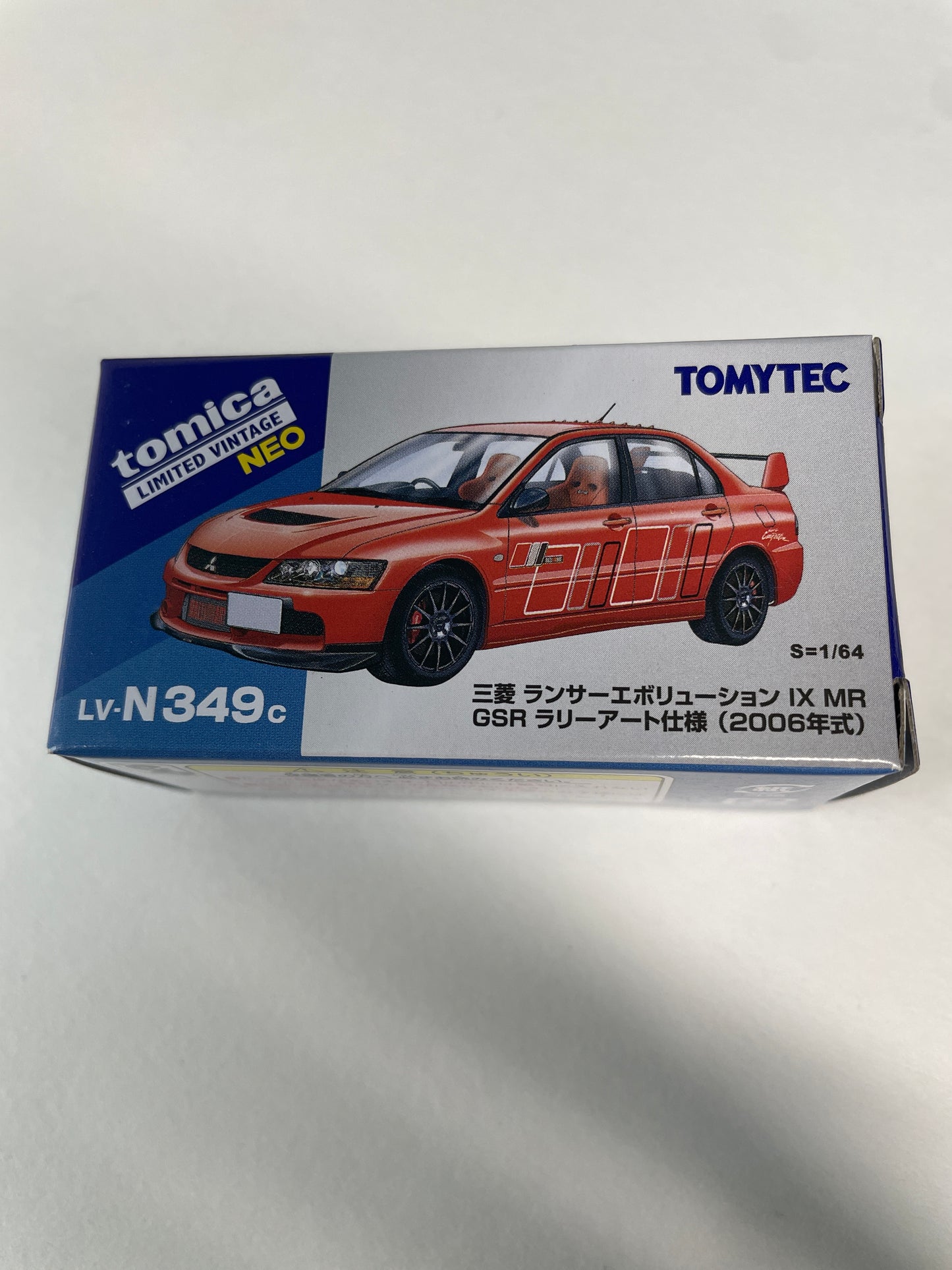 Tomica Limited Vintage Neo 1/64 LV-N349c Mitsubishi Lancer Evolution IX MR 2006 Red