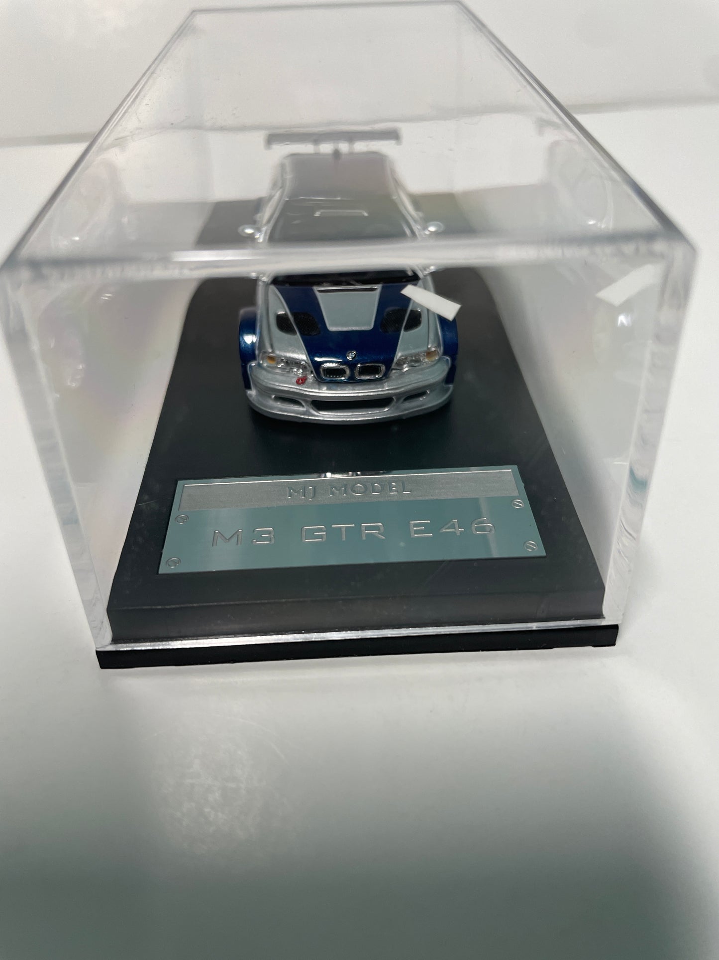 MJ Model 1/64 BMW M3 GTR E46 Silver & Blue Need for Speed - Damaged Car (read description)