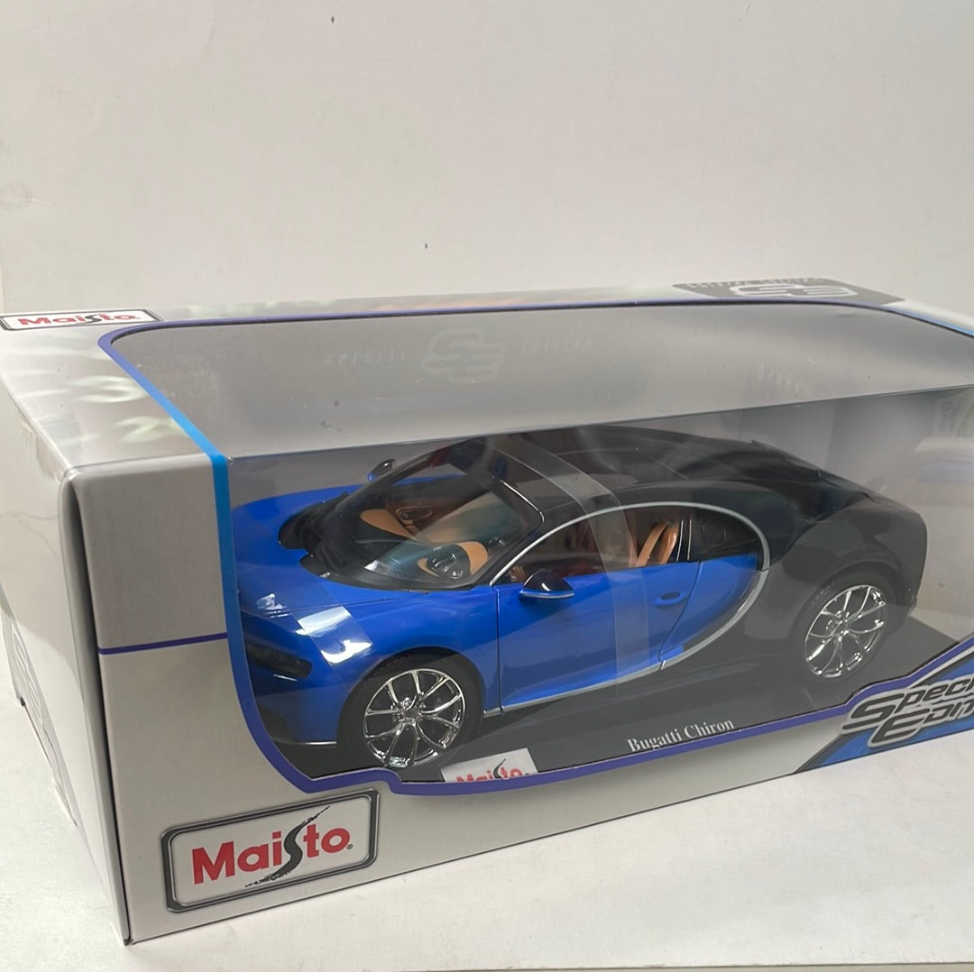 1/18 Maisto Bugatti Chiron Blue & Black