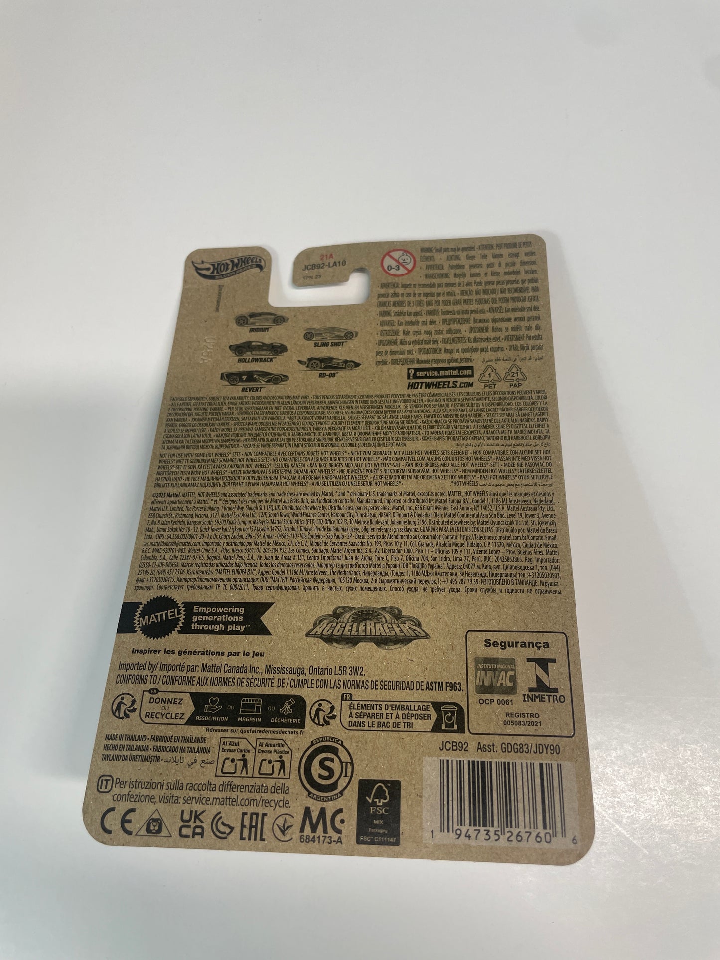 Hot Wheels 1/64 Silver Series Acceleracers Iridium Silencerz Grey/Purple - JCB92 (Euro Card)