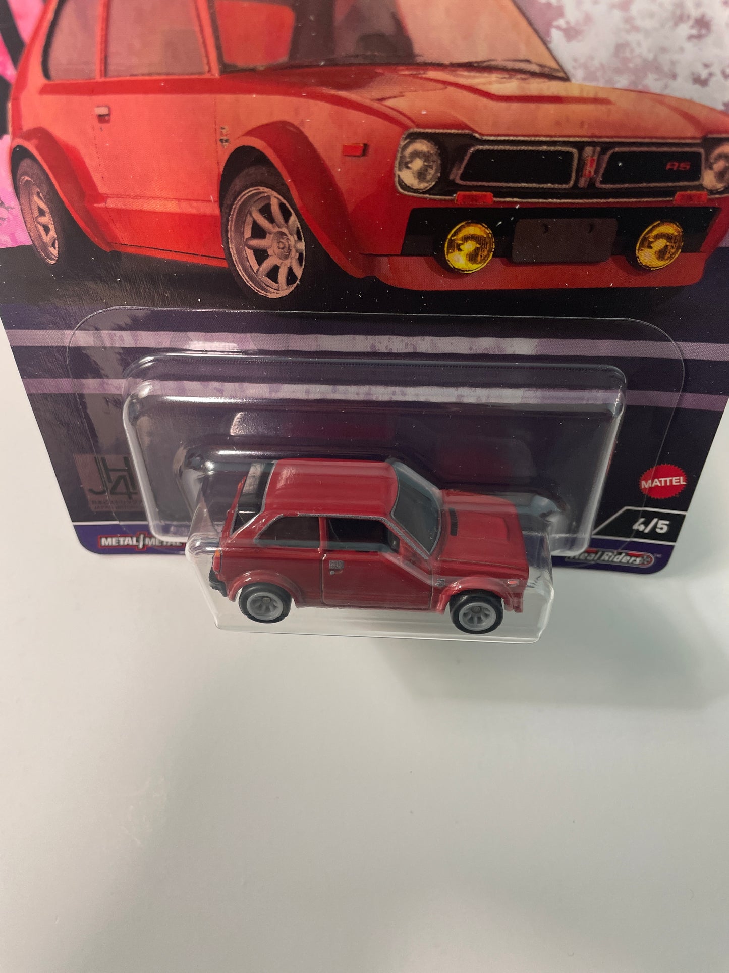 Hot Wheels 1/64 Car Culture Japan Historics 4 ‘73 Honda Civic Custom Red - HRV85