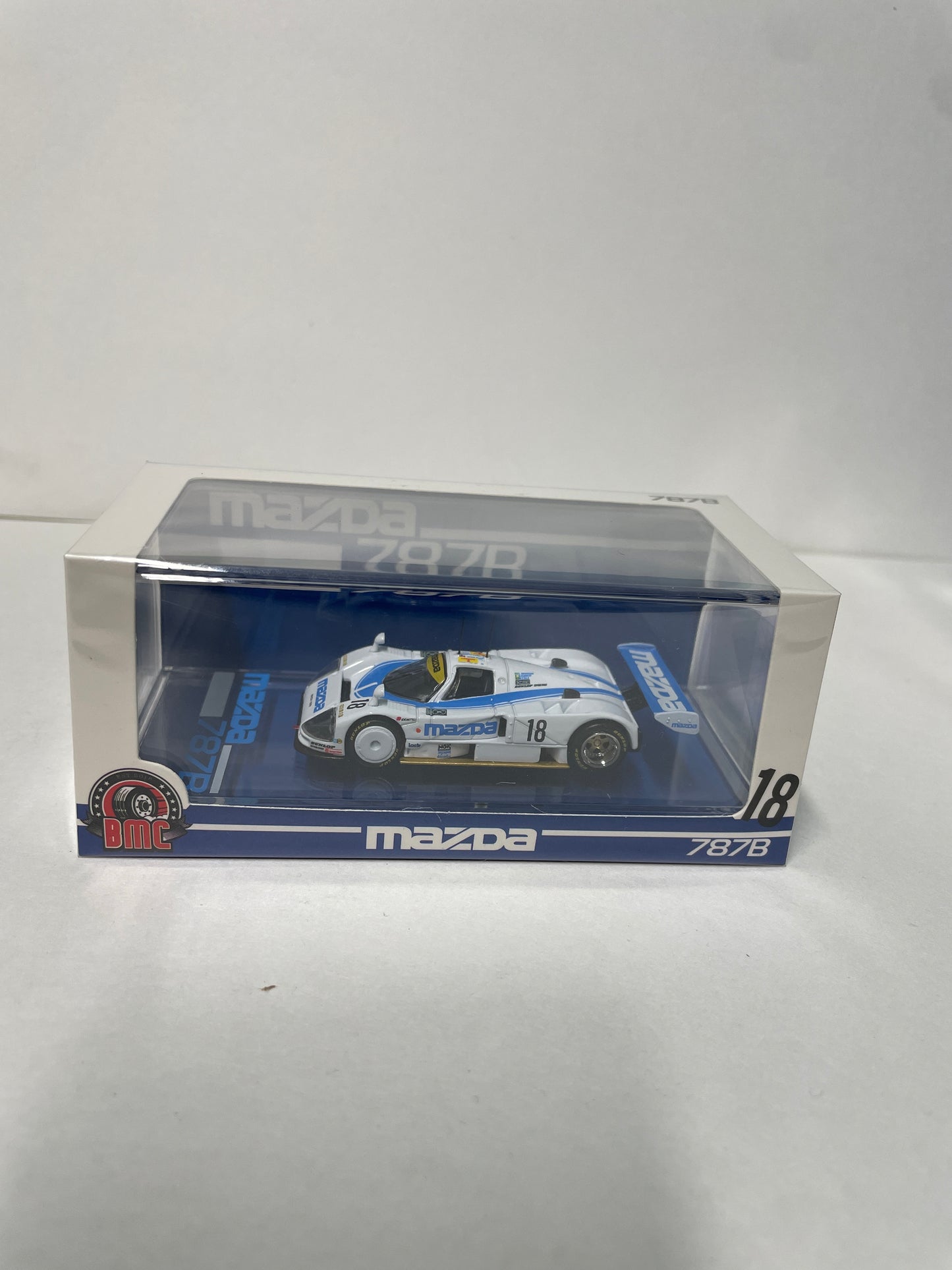 BM Creations 1/64 Mazda 787B #18 1991 24h Le Mans White & Blue - 64B0438