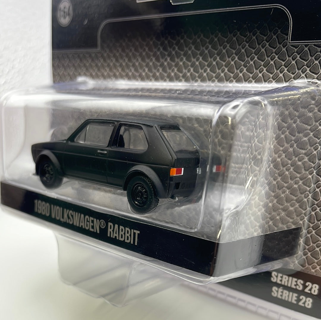1/64 Greenlight Black Bandit Collection Series 28 1980 Volkswagen Rabbit Black
