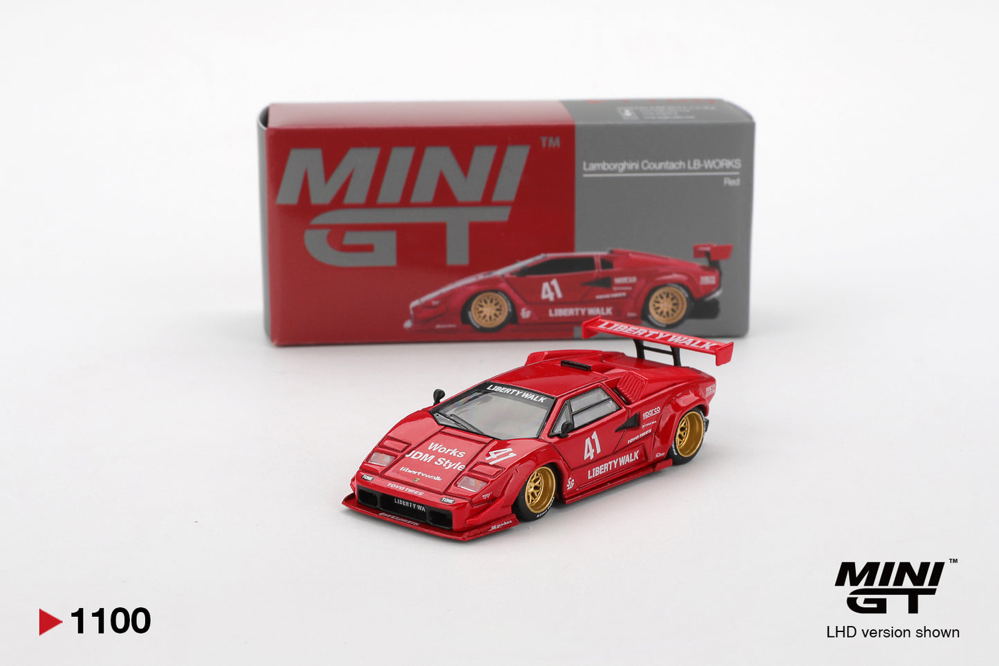 Mini GT 1/64 Lamborghini Countach LB-WORKS Red - MGT01100