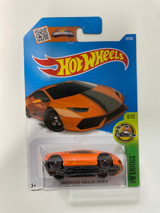 Hot Wheels 1/64 Lamborghini Huracan LP610-4 Orange (Int. Card)