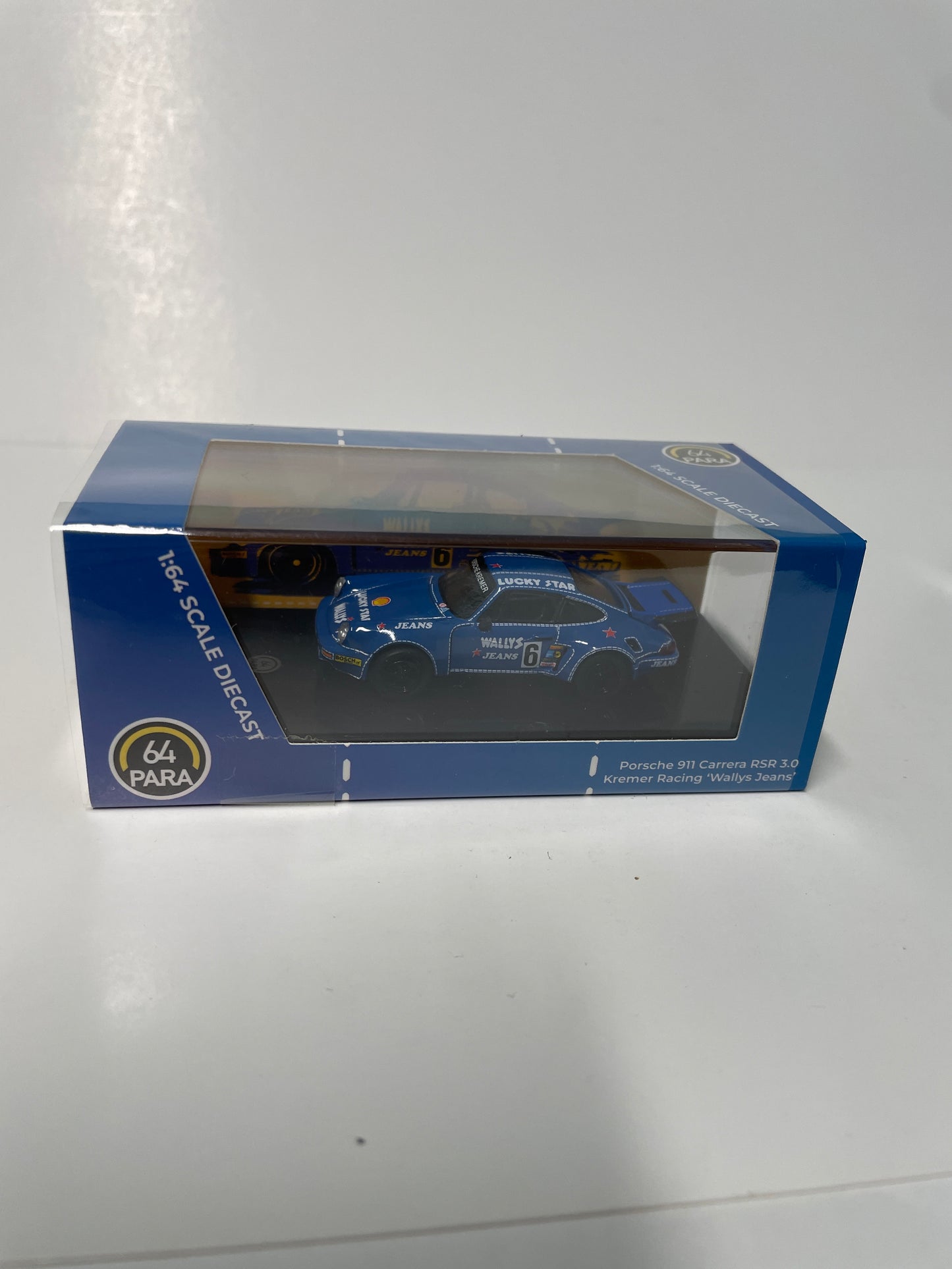 Para64 1/64 Porsche 911 Carrera RSR 3.0 Kremer Racing Wallys Jeans Blue