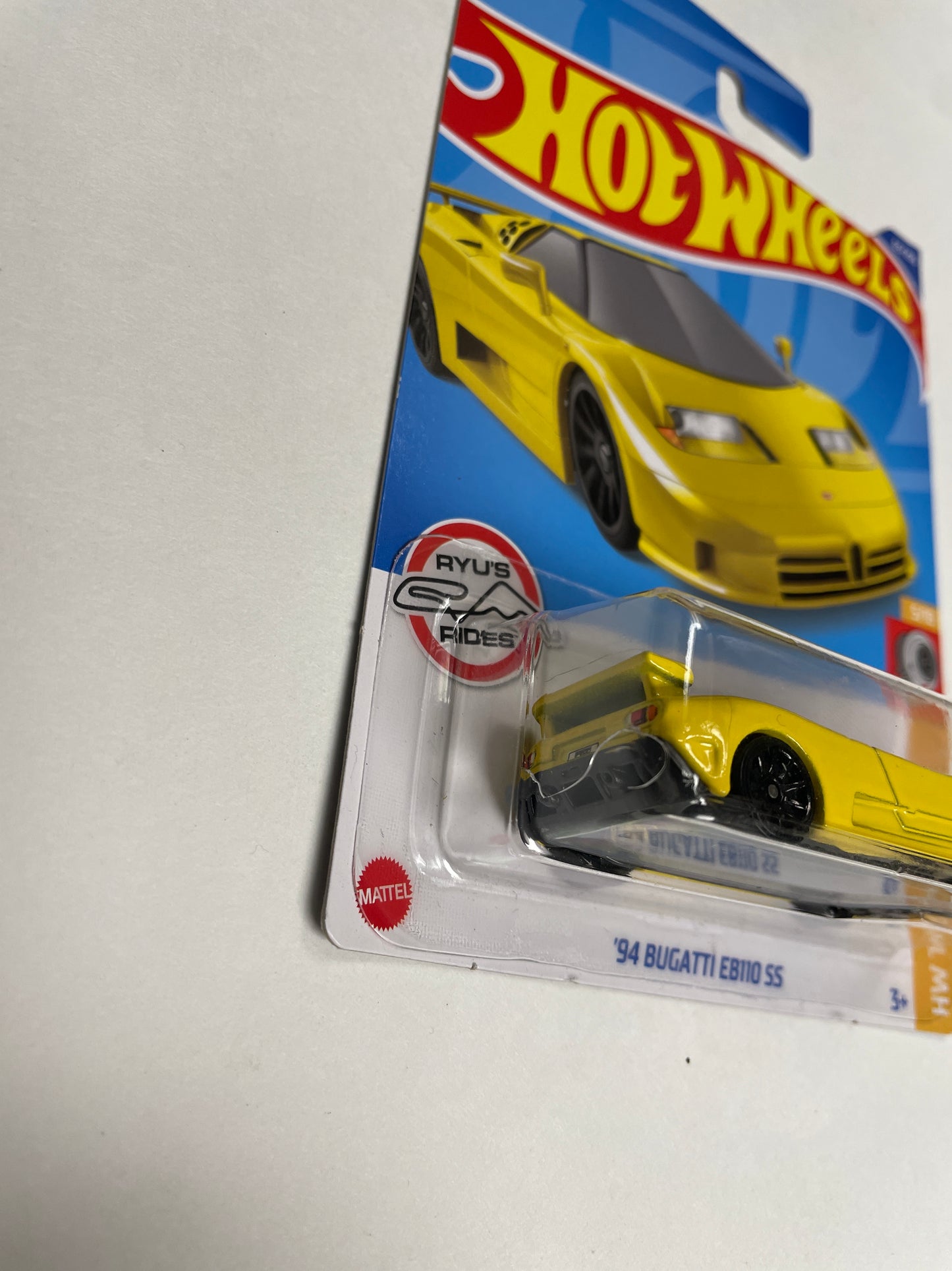 Hot Wheels 1/64 ‘94 Bugatti EB110 SS Yellow - Damaged Box