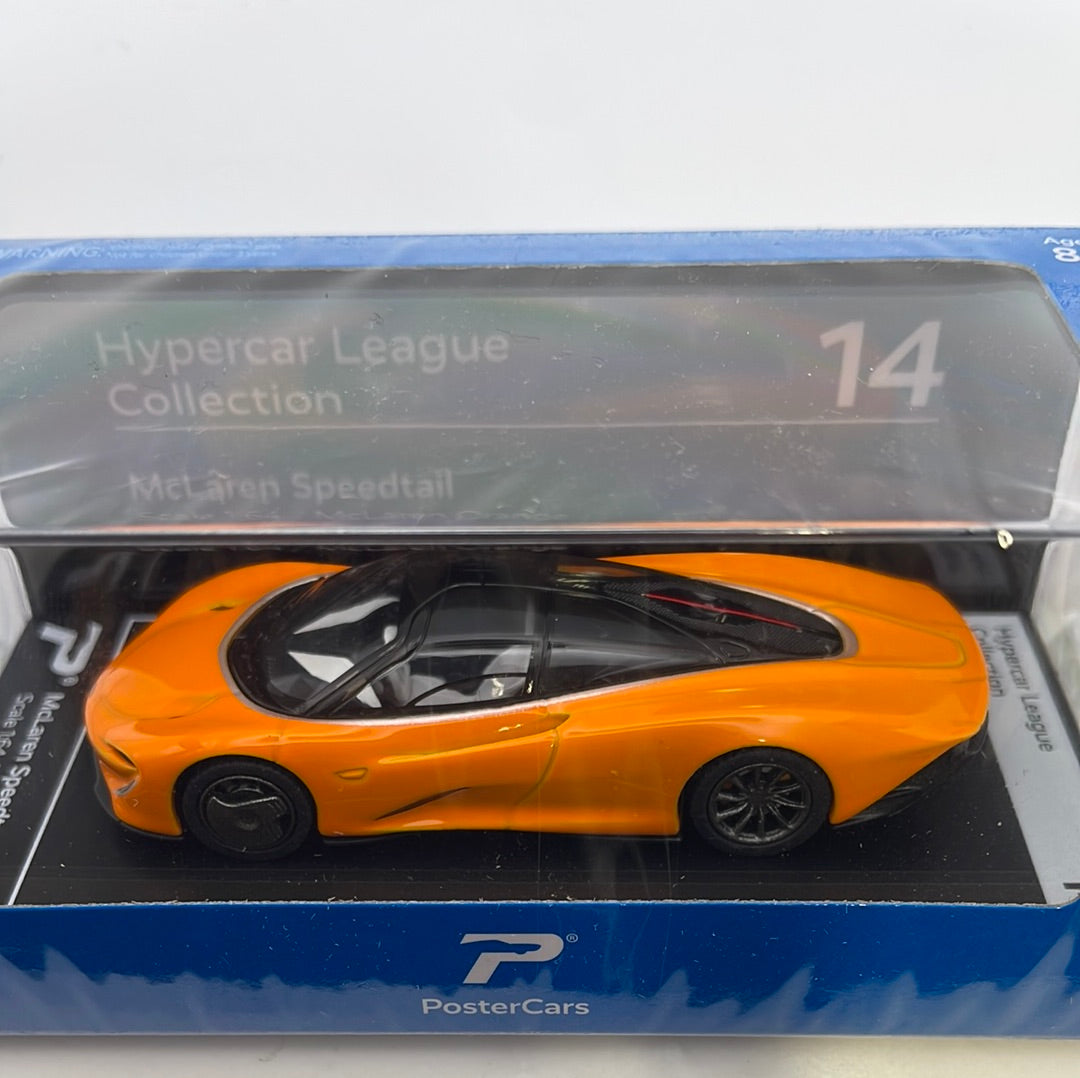 PosterCars 1:64 McLaren Speedtail In Orange- Hypercar League - Foto 2