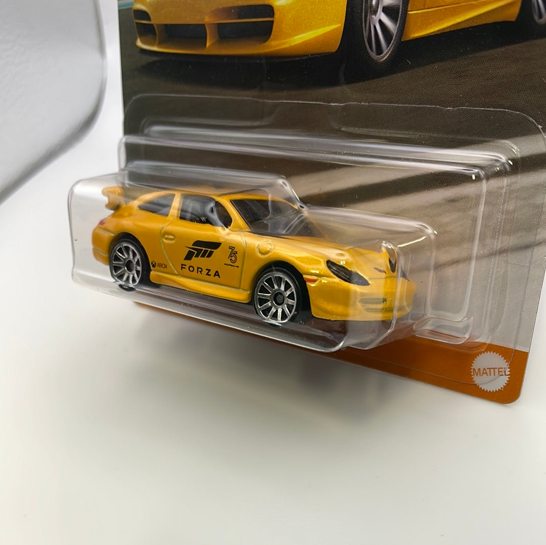 Hot Wheels 1/64 Forza Porsche 911 GT3 Yellow - Damaged Card
