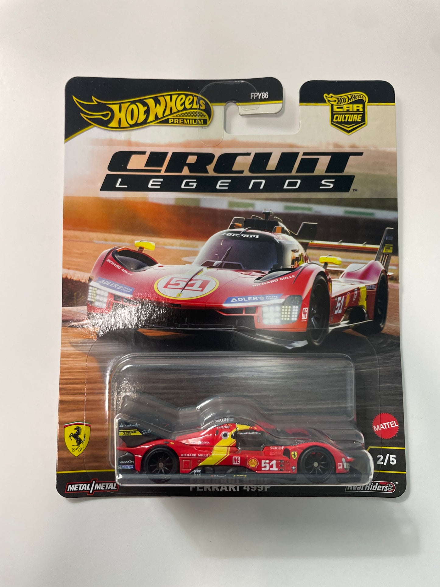 Hot Wheels 1/64 Car Culture Circuit Legends Ferrari 499P Japan Card Red - SKU: JBK49