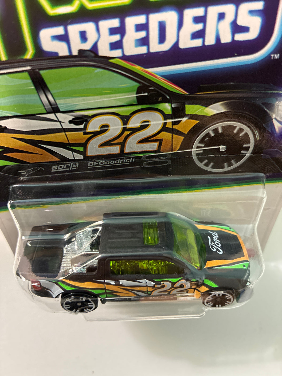 Hot Wheels 1/64 Neon Speeders '22 Ford Maverick Custom/ Personnalise Black & Green - JKY03