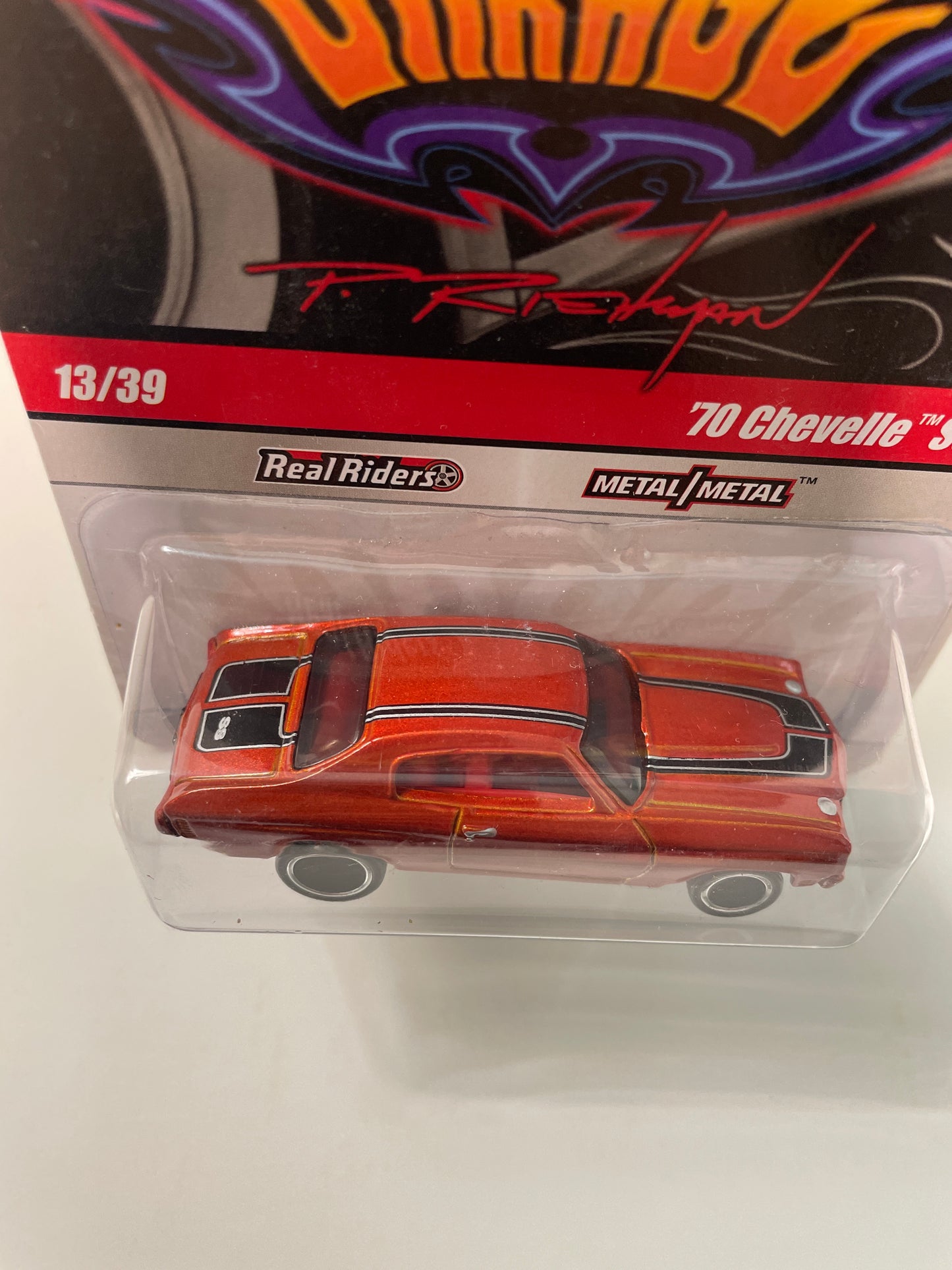 Hot Wheels 1/64 Larry’s Garage ‘70 Chevelle SS Red - Damaged Card