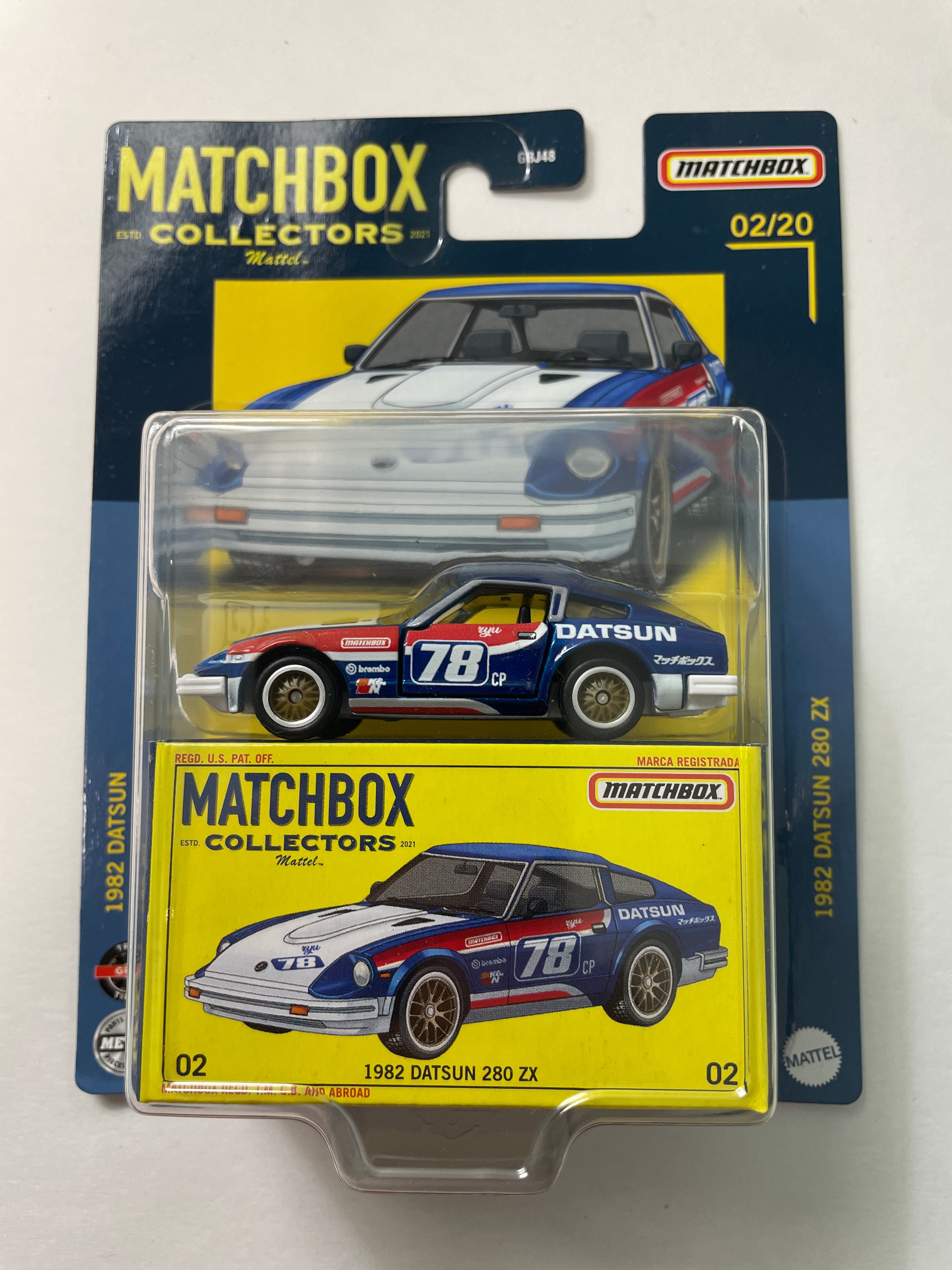 Matchbox Collectors 1/64 1982 Datsun 280 ZX Blue - HFL76 - Damaged