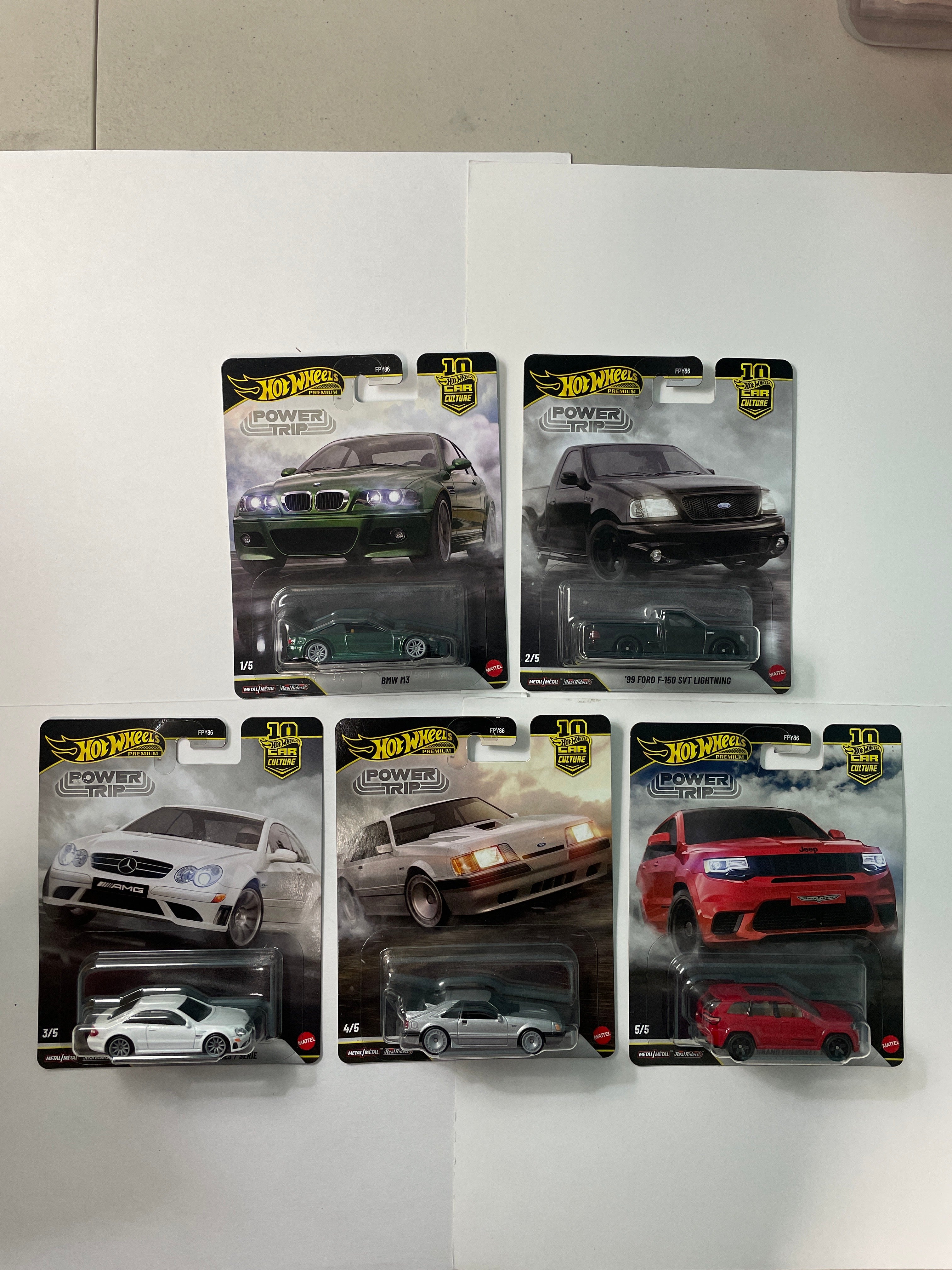 Hot Wheels 1/64 Car Culture Power Trip Set Of 5 (FPY86-961R