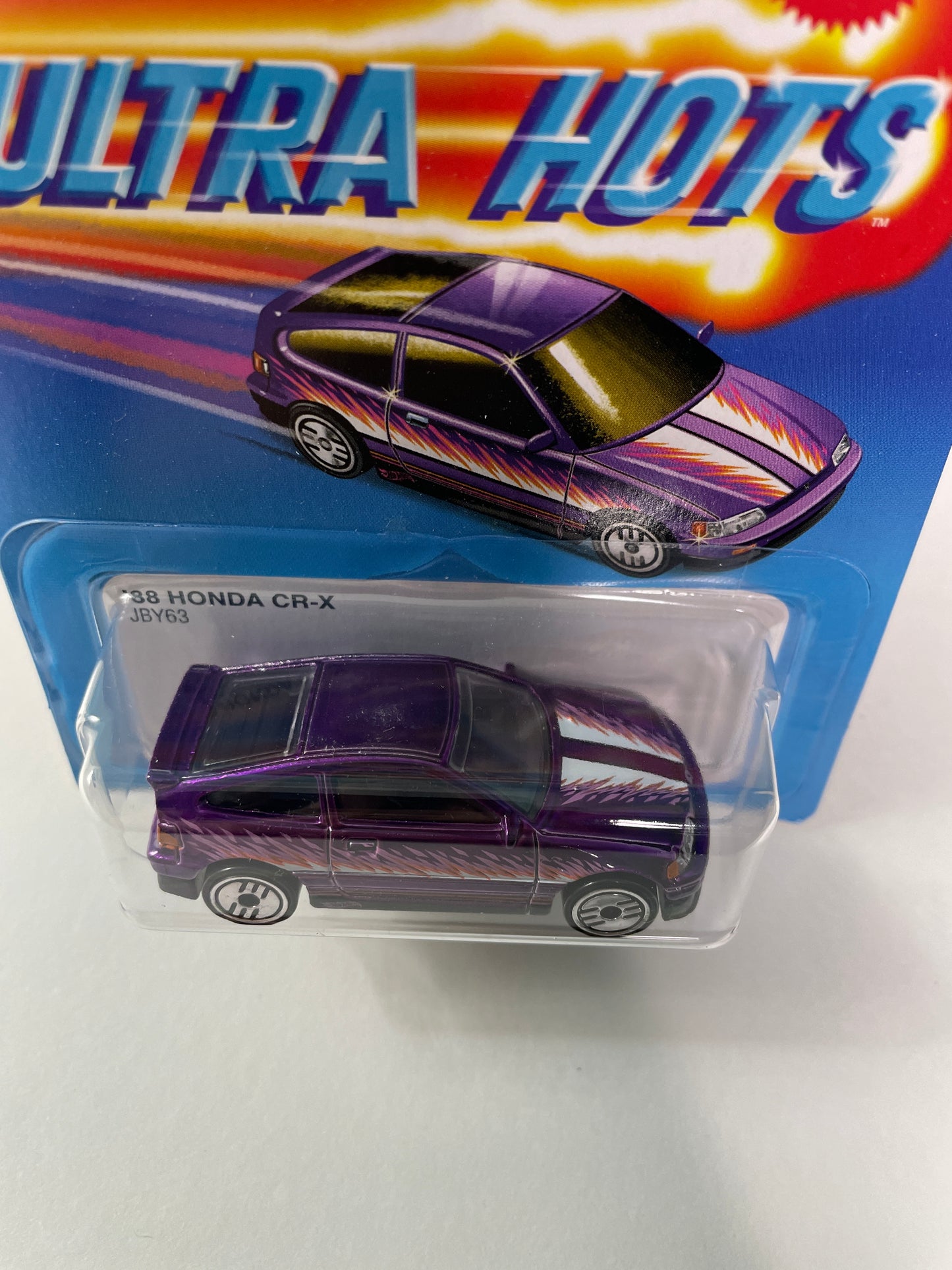Hot Wheels 1/64 Ultra Hots ‘88 Honda CR-X Purple - Damaged Card