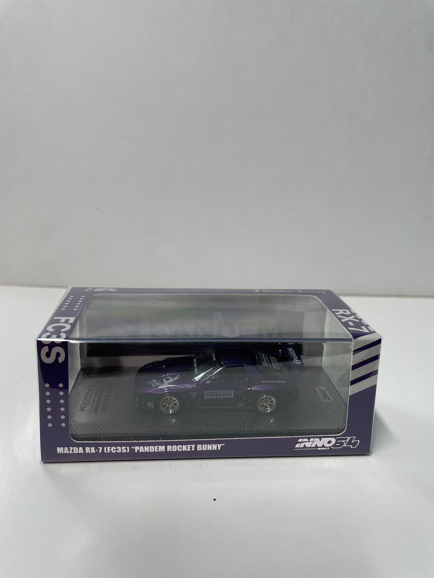 Inno64 1/64 Mazda RX-7 (FC3S) 'Pandem Rocket Bunny' Purple & Black