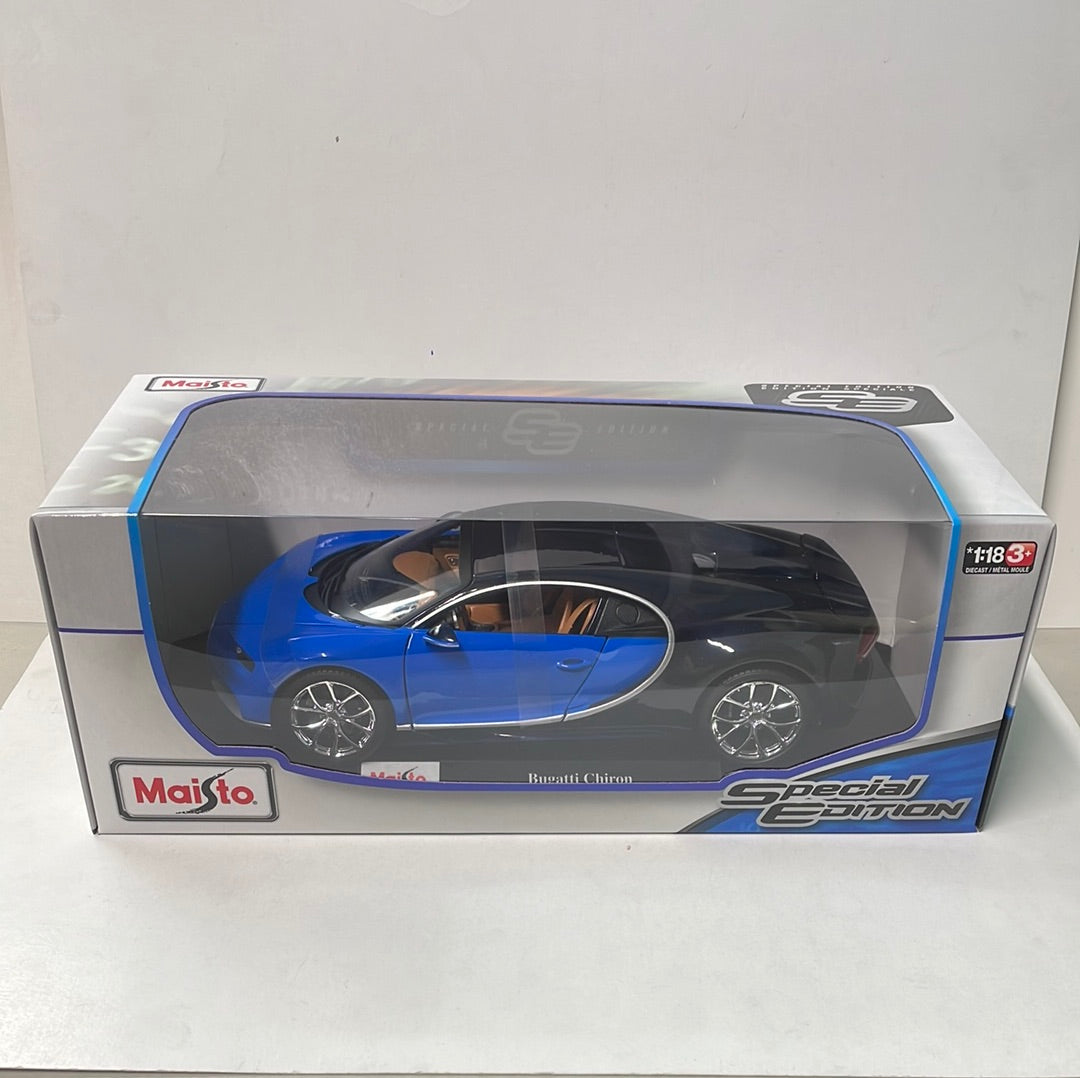 1/18 Maisto Bugatti Chiron Blue & Black
