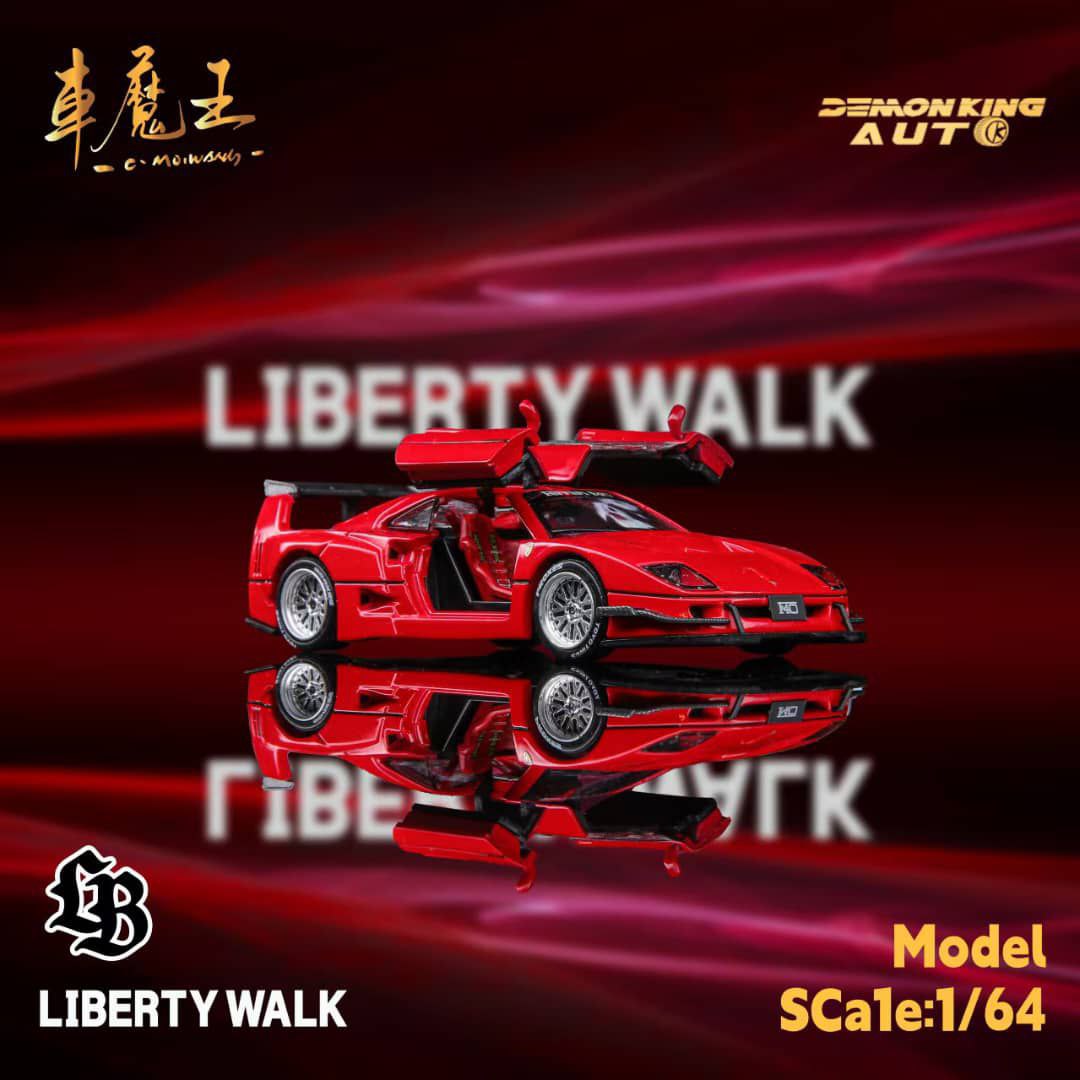 Demon King Auto 1/64 Ferrari F40 Liberty Walk Red – Flipn Diecast