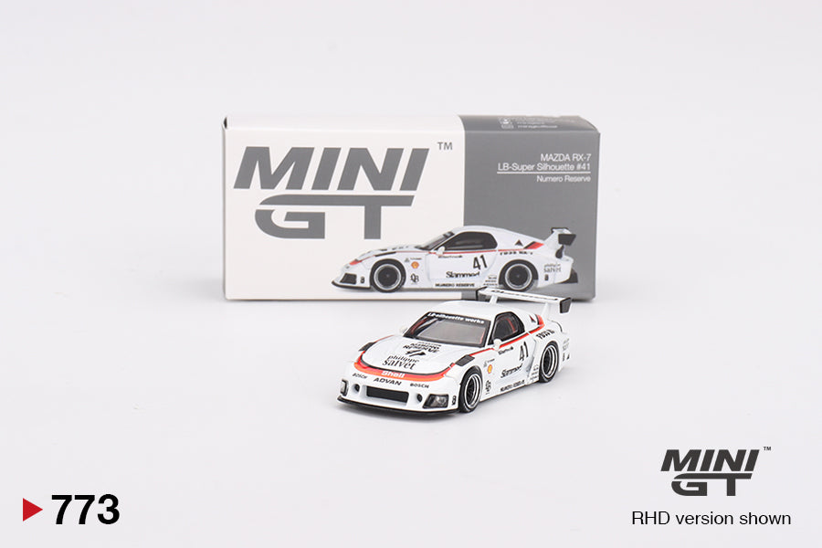 Mini GT 1/64 MAZDA RX-7 LB-Super Silhouette #41 Numero Reserve White - MGT00773