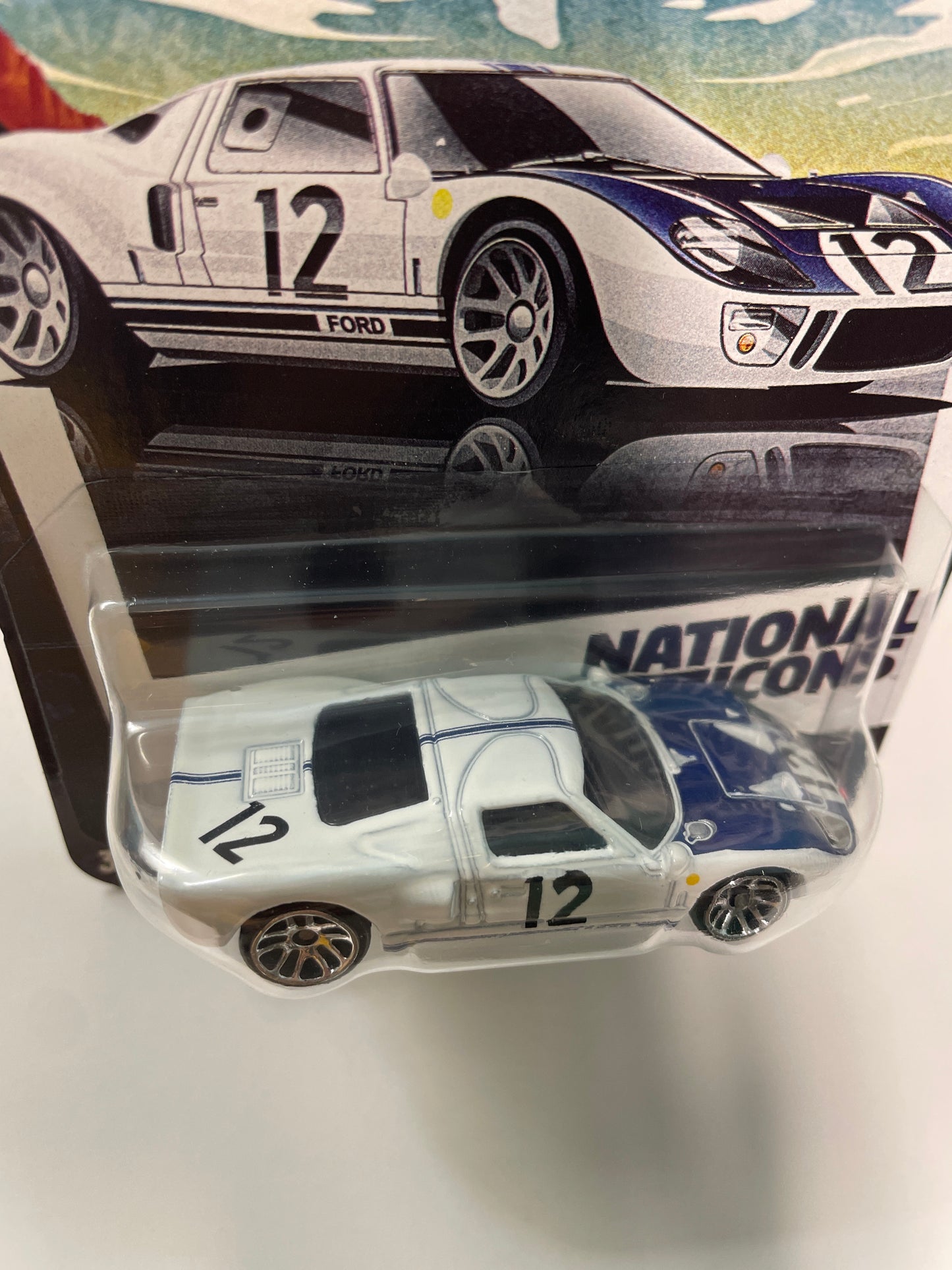 Hot Wheels 1/64 Silver Series National Icons Ford GT40 White