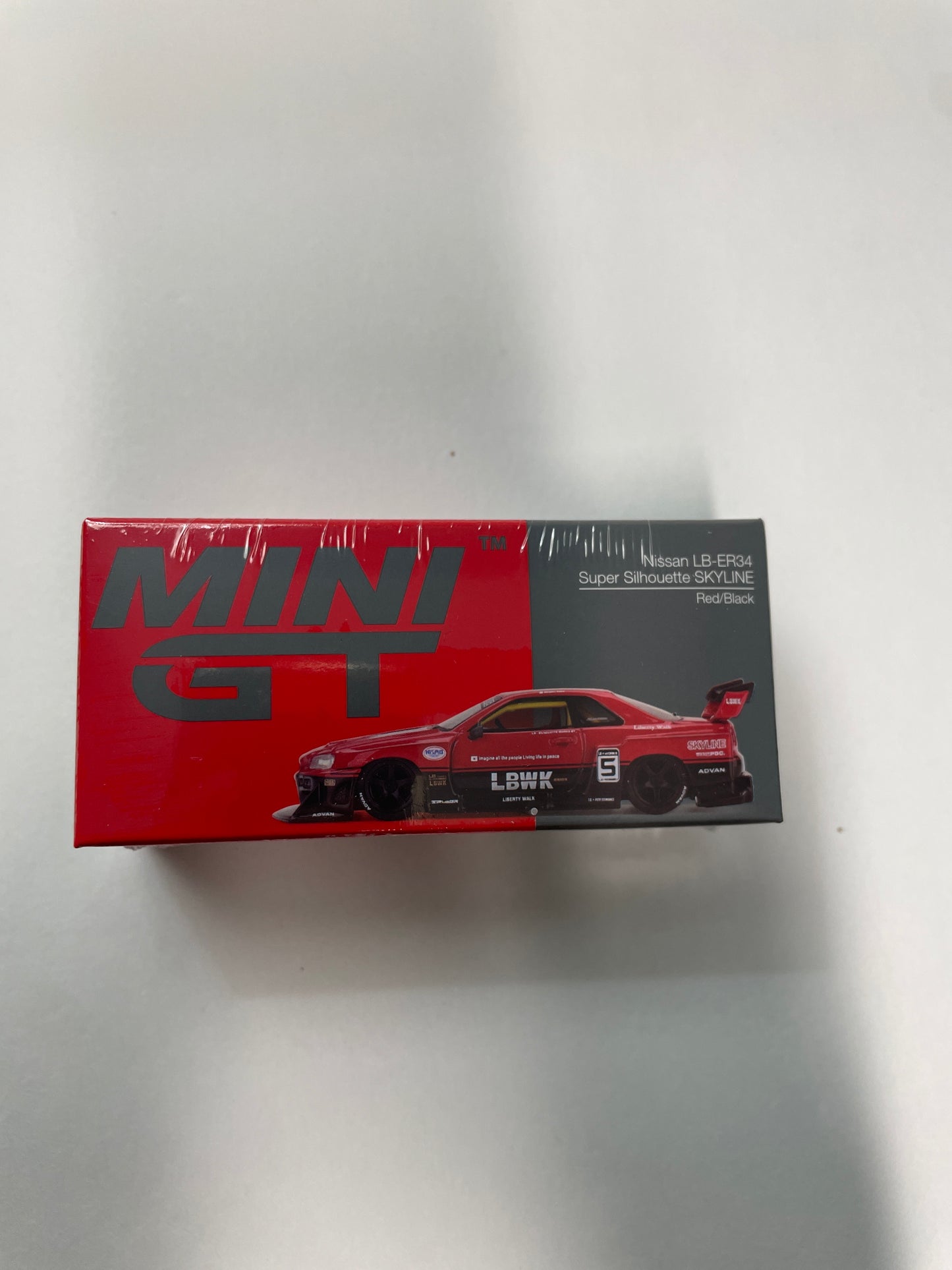 Mini GT 1/64 Nissan LB-ER34 Super Silhouette Skyline Red/ Black
