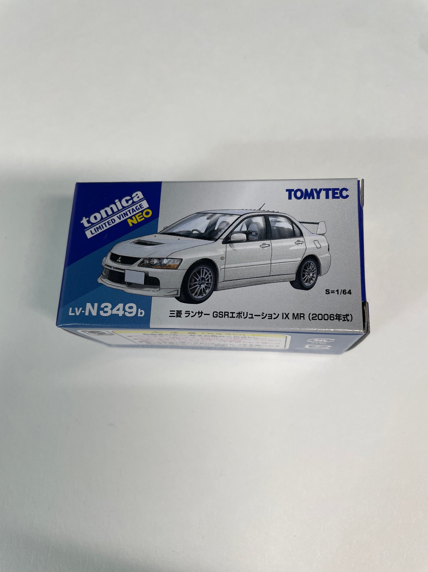 Tomica Limited Vintage Neo 1/64 LV-N349b Mitsubishi Lancer GSR Evolution IX MR 2006 White