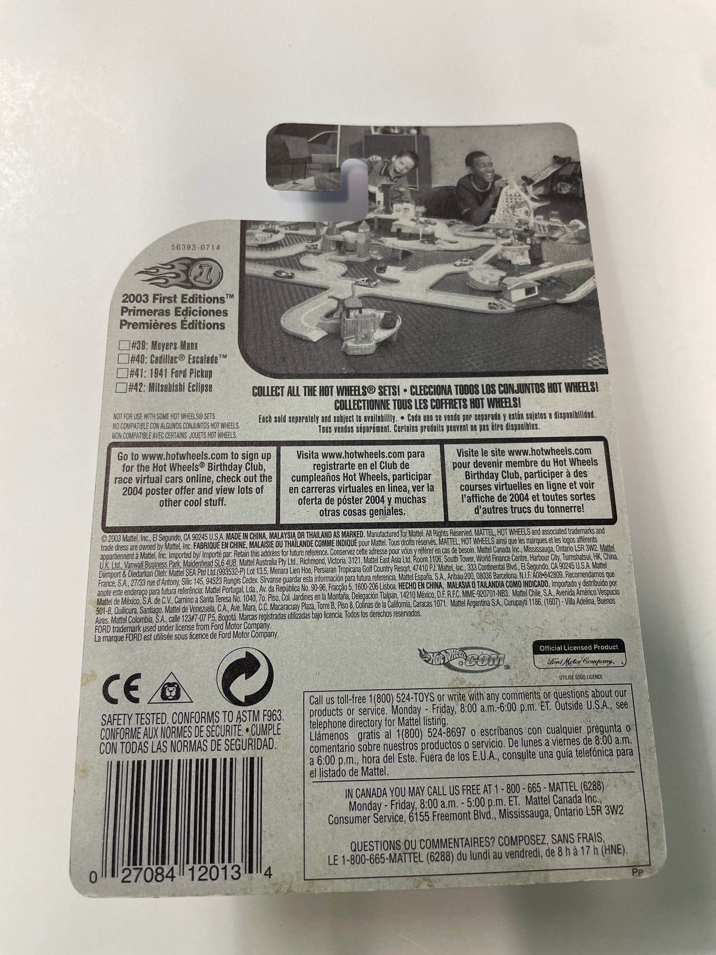 Hot Wheels 1/64 1941 Ford Pickup Yellow & Black - Damaged Box