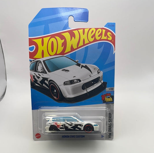 *Japan Card* Hot Wheels 1/64 Honda Civic Custom White - Damaged Card