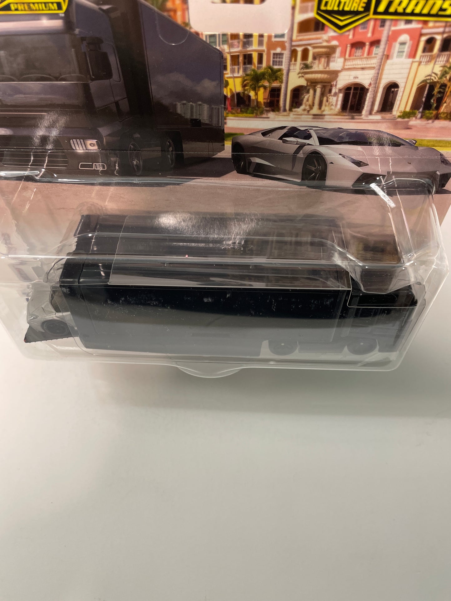 Hot Wheels 1/64 Car Culture Team Transport Lamborghini Reventon Roadster & Flipsider Hauler Black