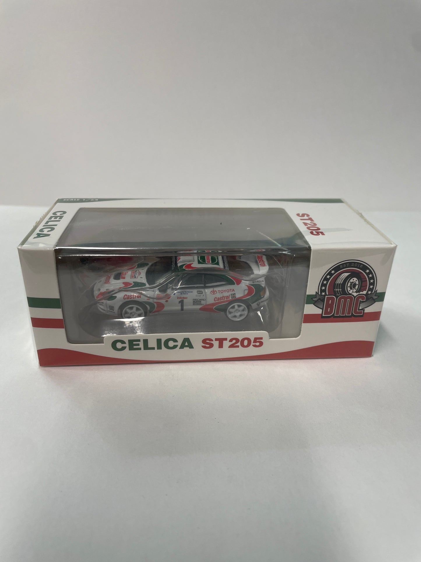 BM Creations 1/64 Toyota Celica ST205 n1 Castrol White & Green