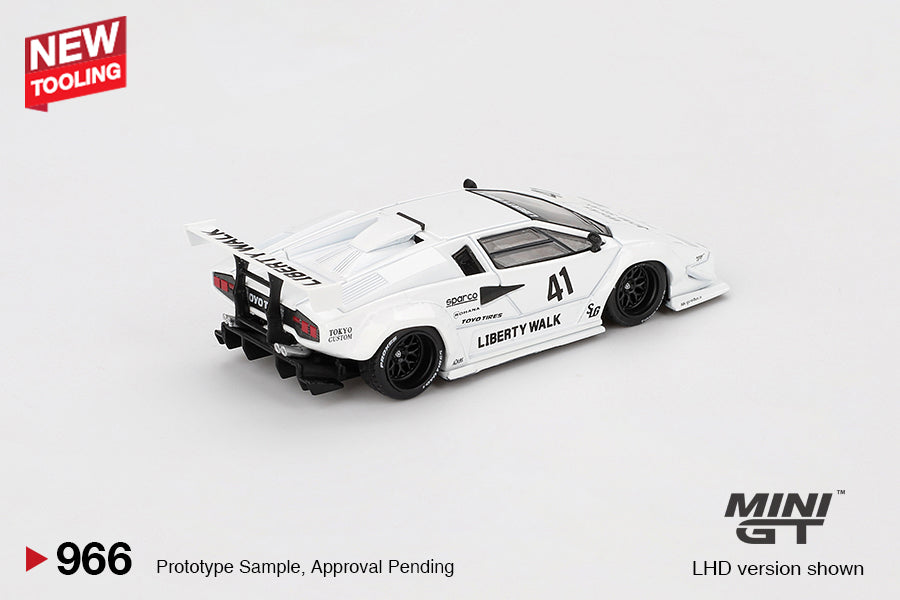 Mini GT 1/64 Lamborghini Countach LB-WORKS 2024 Tokyo Auto Salon White