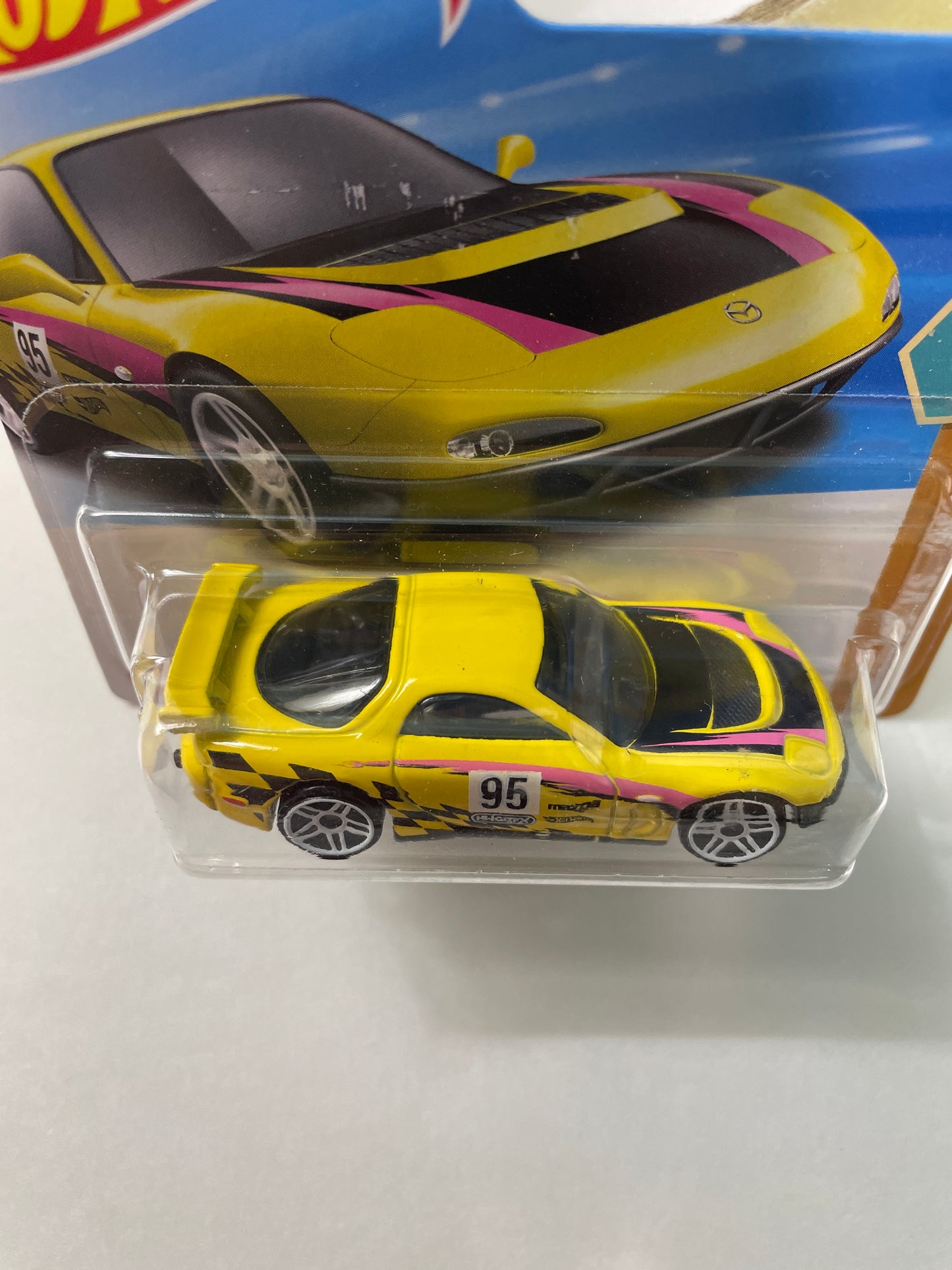 Hot Wheels 1/64 ‘95 Mazda RX-7 Drift Short Card Yellow