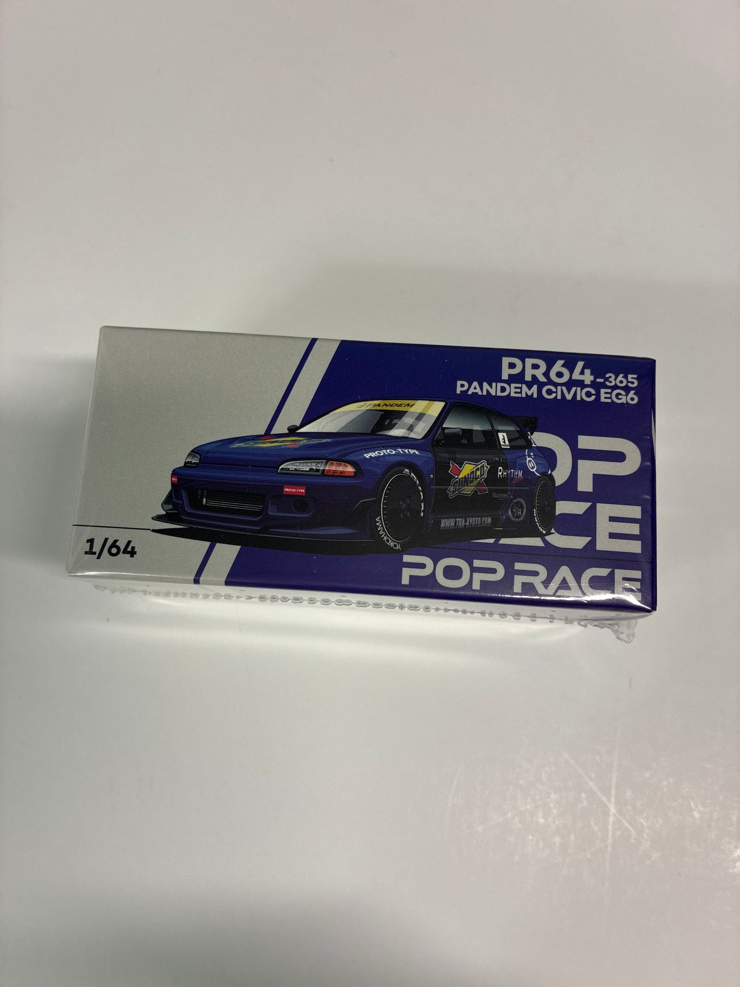 Pop Race 1/64 Pandem Honda Civic EG6 Blue - PR64-0365