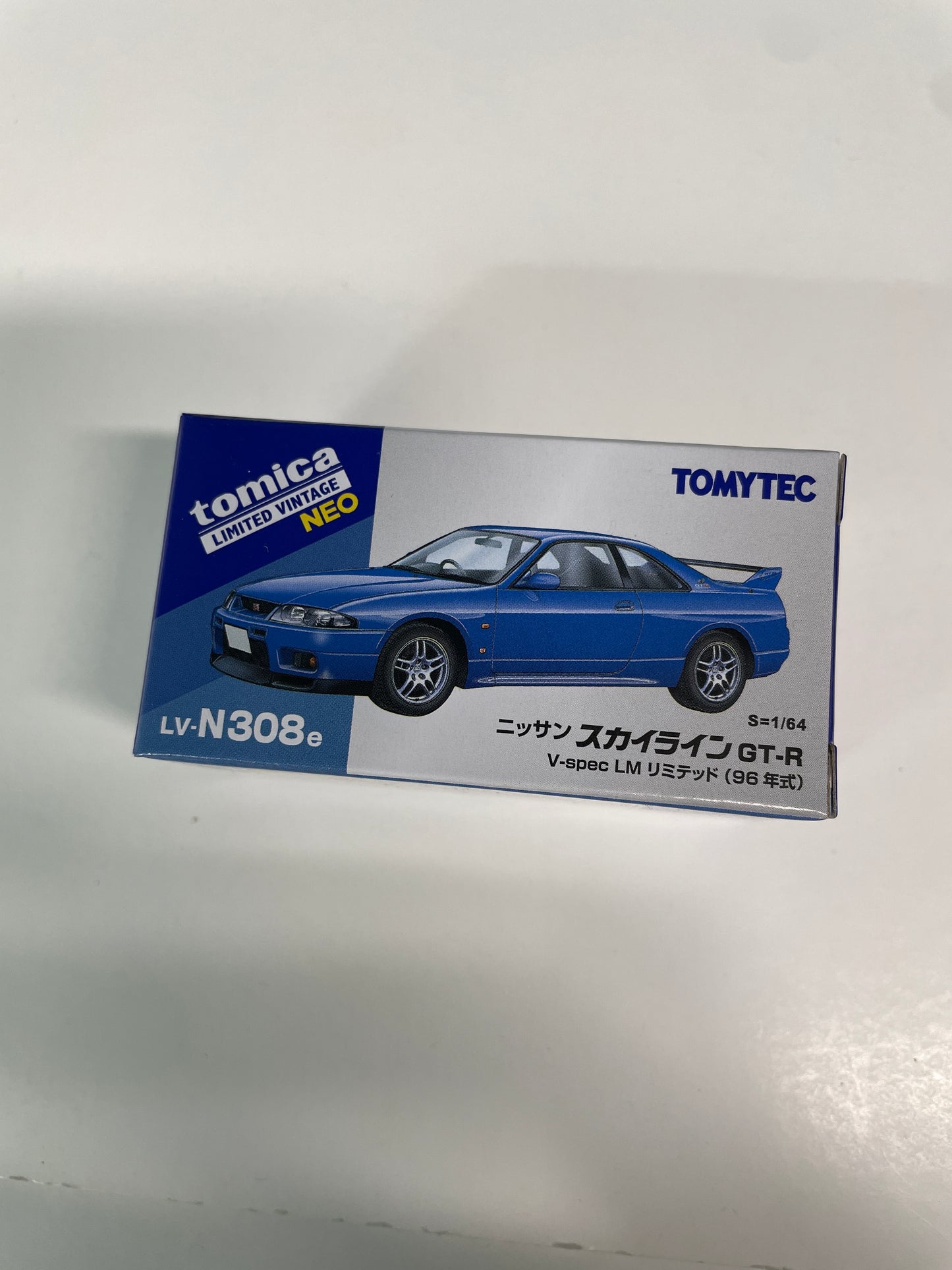 Tomica Limited Vintage Neo 1/64 LV-N308e Nissan Skyline GT-R V-spec LM Limited 1996 Blue