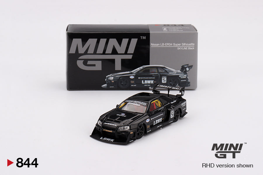 Mini GT 1/64 Nissan LB-ER34 Super Silhouette SKYLINE Black