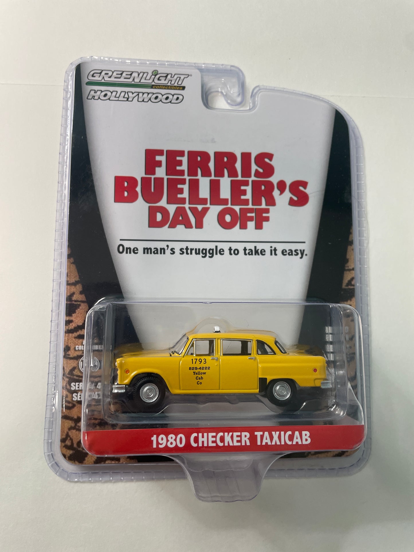 Greenlight 1/64 Hollywood Ferris Bueller’s Day Off 1980 Checker Taxicab Yellow