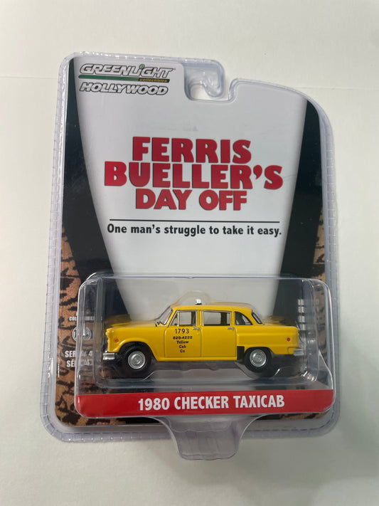 Greenlight 1/64 Hollywood Ferris Bueller’s Day Off 1980 Checker Taxicab Yellow