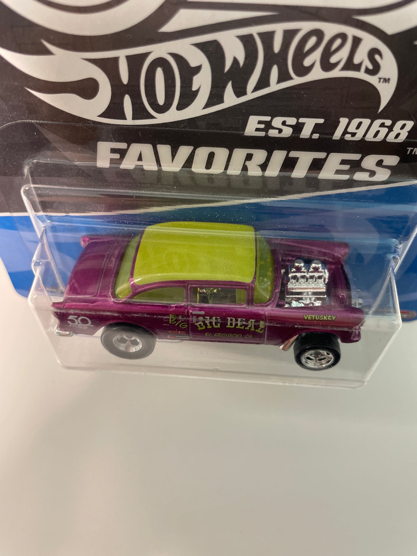 Hot Wheels 1/64 50th Favorites ‘55 Chevy Bel Air Gasser Pink