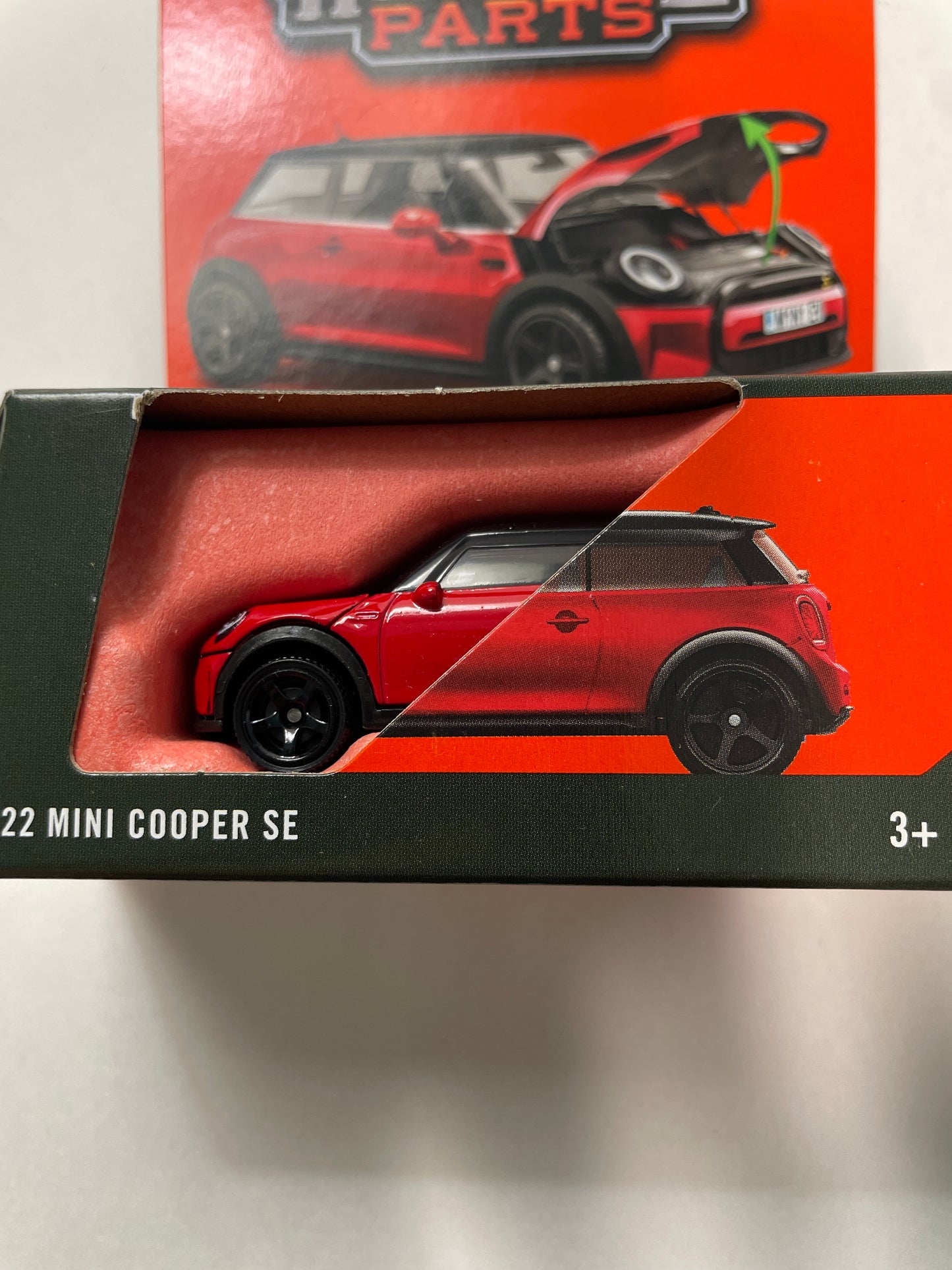 Matchbox 1/64 Moving Parts 2022 Mini Cooper SE Red - JHV44