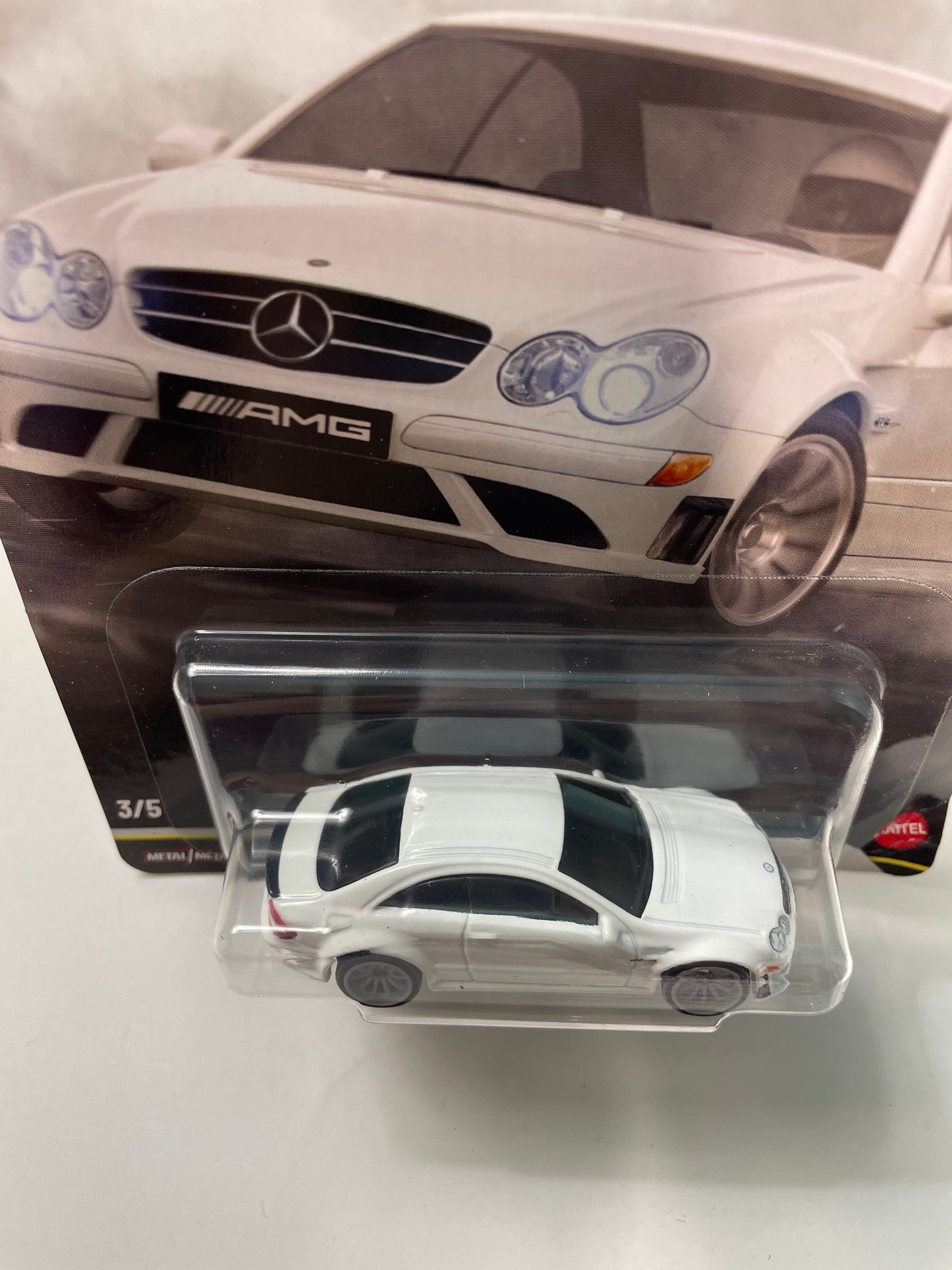 Hot Wheels 1/64 Car Culture 2026 Power Trip 2008 Mercedes-Benz CLK 63 AMG Black Series/ Serie White - JKF29 - Damaged Box