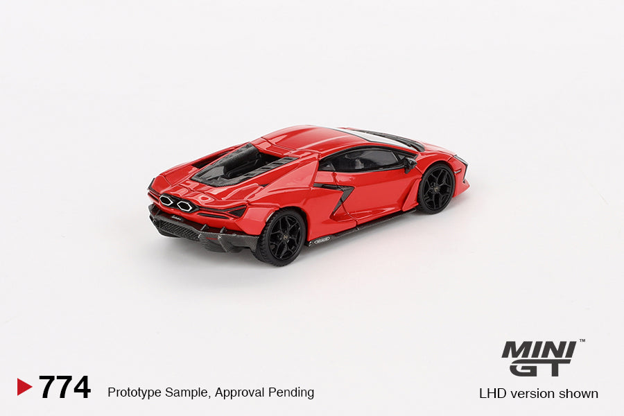 Mini GT 1/64 Lamborghini Revuelto Arancio Dac Lucido Red