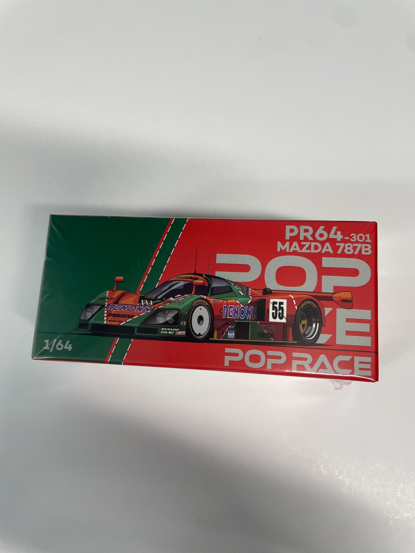 Pop Race 1/64 Mazda 787B Le Mans 1991 Green & Orange - PR64-0301