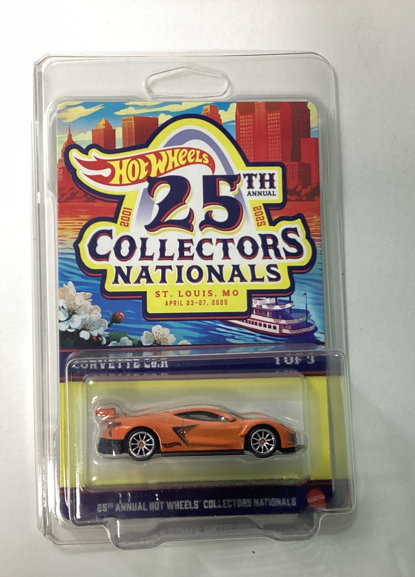 Hot Wheels 1/64 25th Annual Collectors Convention Nationals St- Louis Corvette C8.R Orange