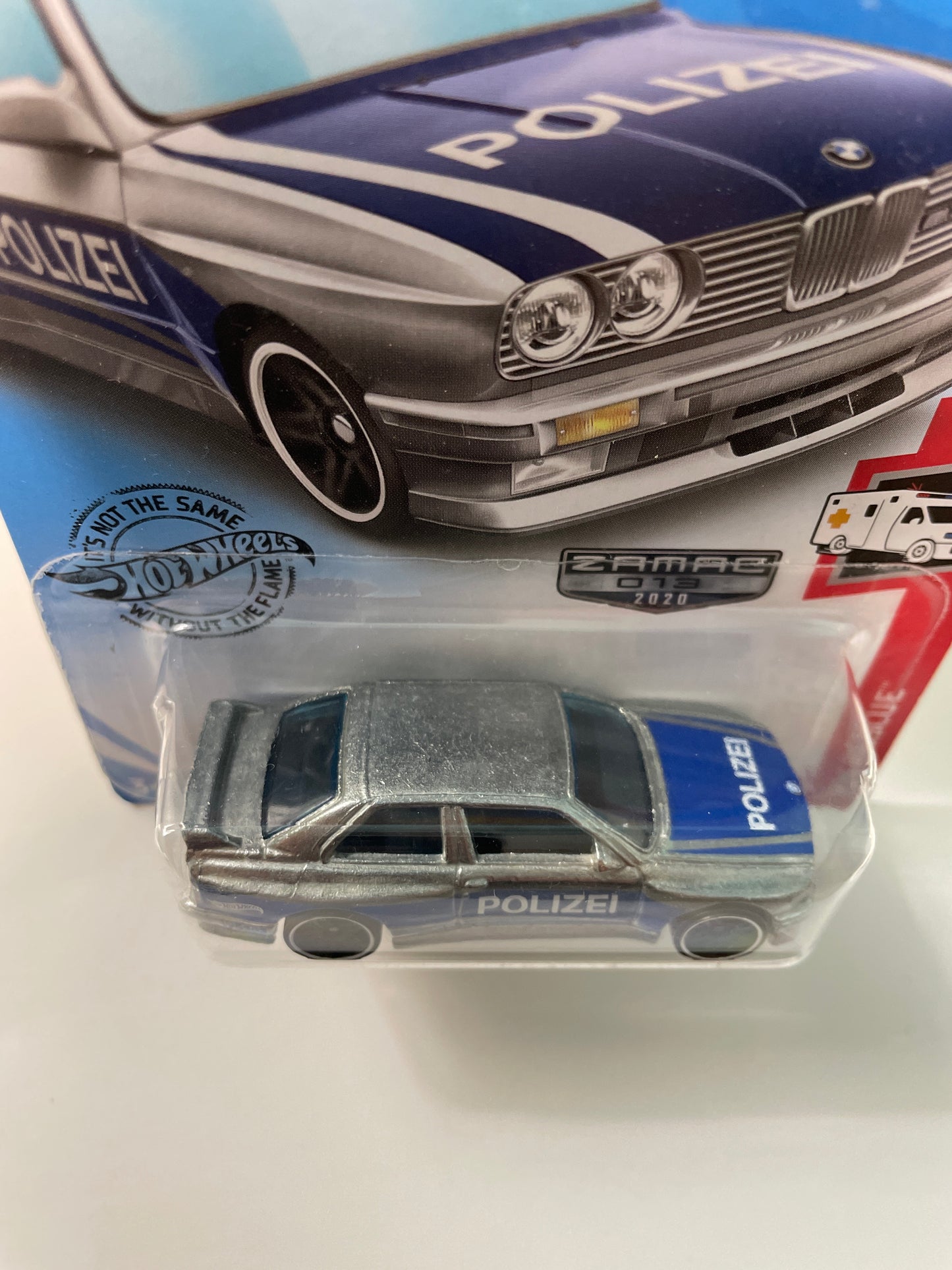 Hot Wheels 1/64 Zamac ‘92 BMW M3 Polizei - Damaged Box
