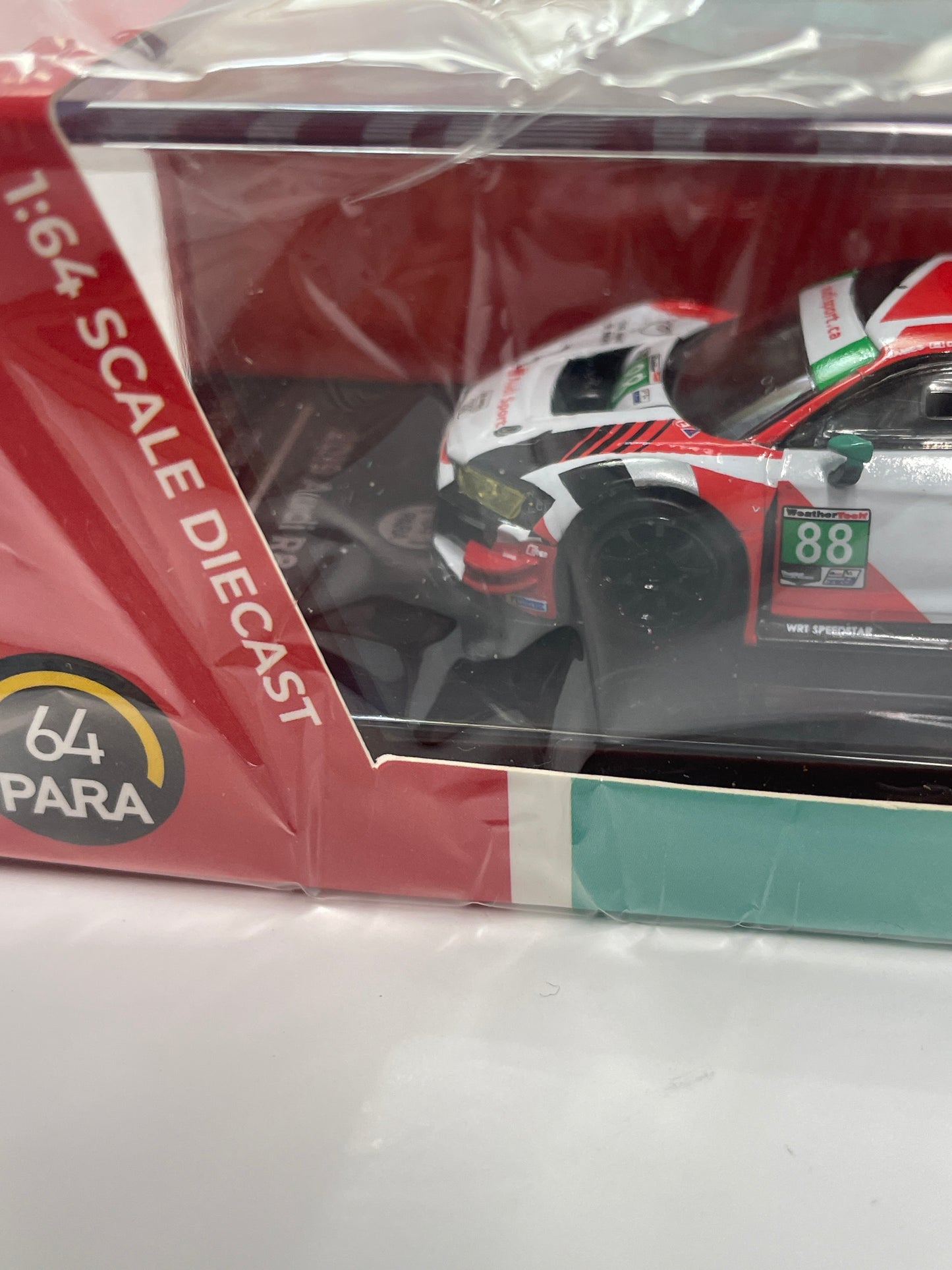 Para64 1/64 2019 Audi R8 LMS 24hr of Daytona WRT Speedstar Sport #88 White & Red - PA-55252 - Damaged Box
