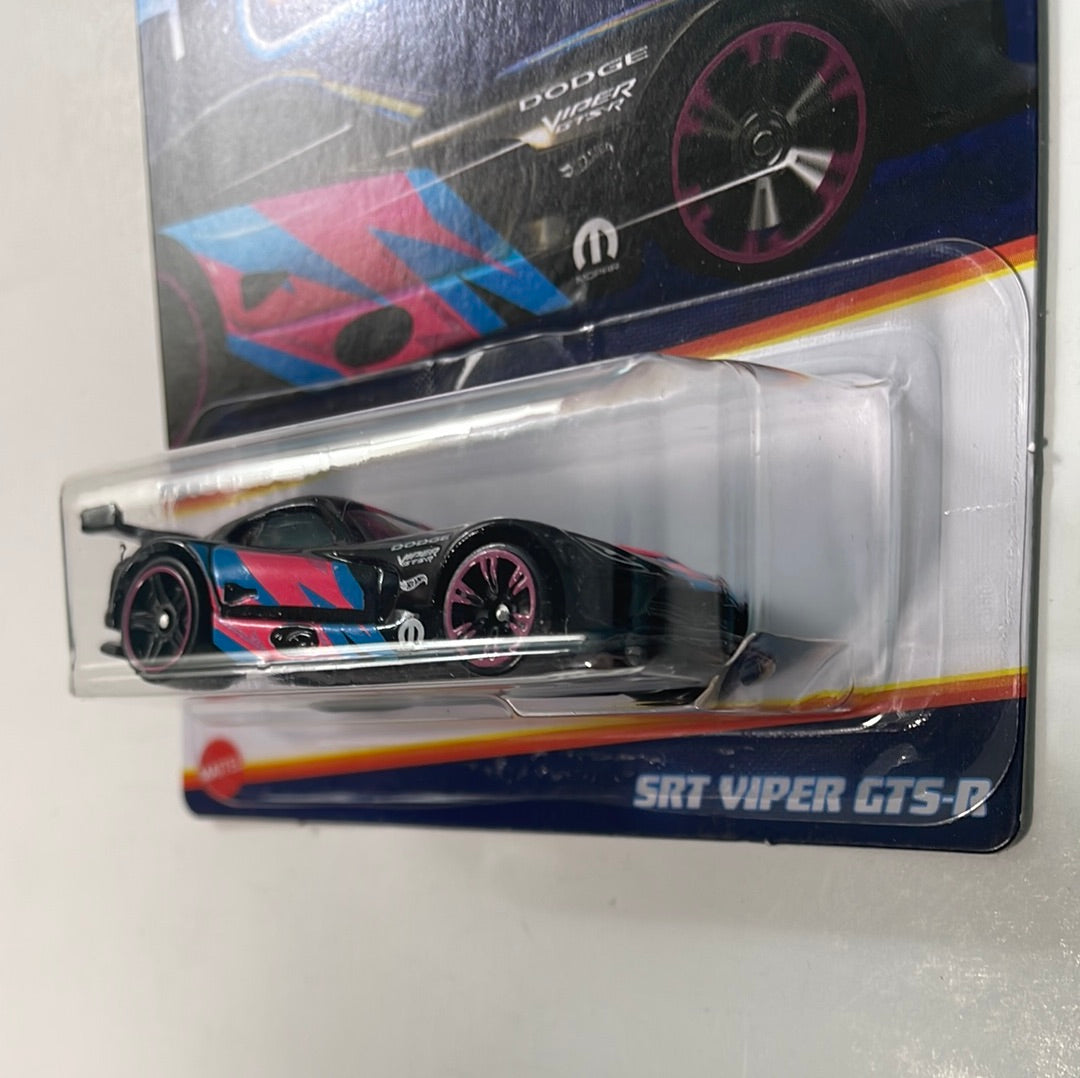 Hot Wheels 1/64 Neon Speeders SRT Viper GTS-R Black & Pink
